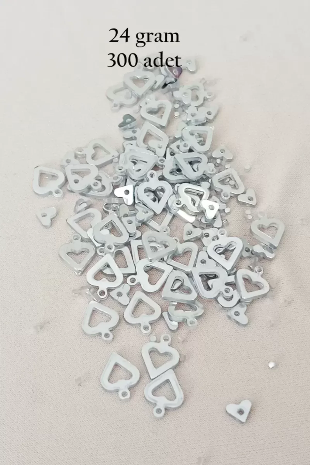 Oya Abiye Bileklik Kolye Pleksi Metalik Plastik Pul Gümüş Renk 24 gram 300 adet - BNC571
