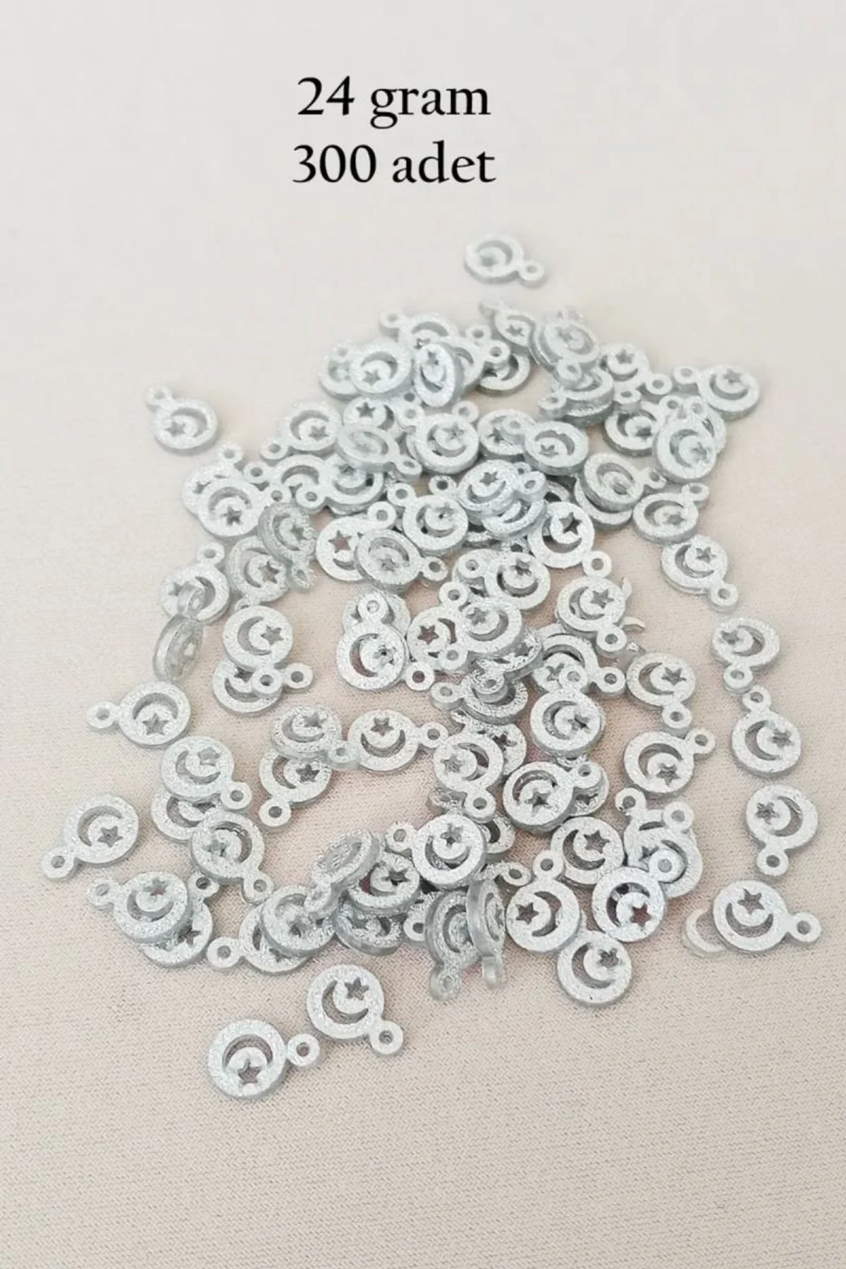 Oya Abiye Bileklik Kolye Pleksi Metalik Plastik Pul Gümüş Renk 24 gram 300 adet - BNC576 - Just Cheap Store Görsel 3
