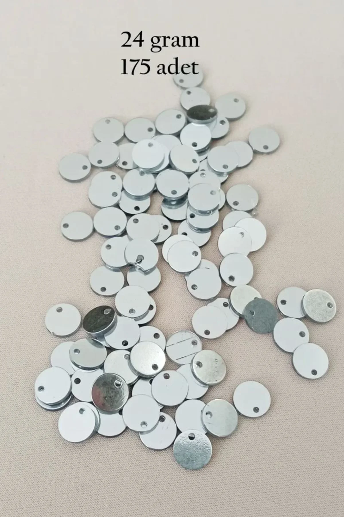 Oya Abiye Bileklik Kolye Pleksi Metalik Plastik Pul Gümüş Renk 24 gram 255 adet - BNC583 - Just Cheap Store Görsel 3