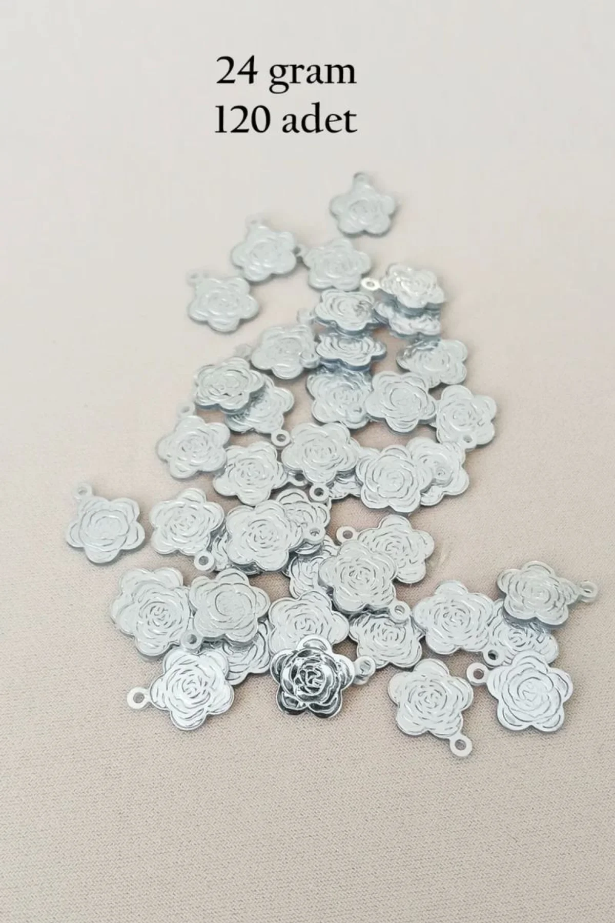 Oya Abiye Bileklik Kolye Pleksi Metalik Plastik Pul Gümüş Renk 24 gram 120 adet - BNC584 - Just Cheap Store Görsel 3