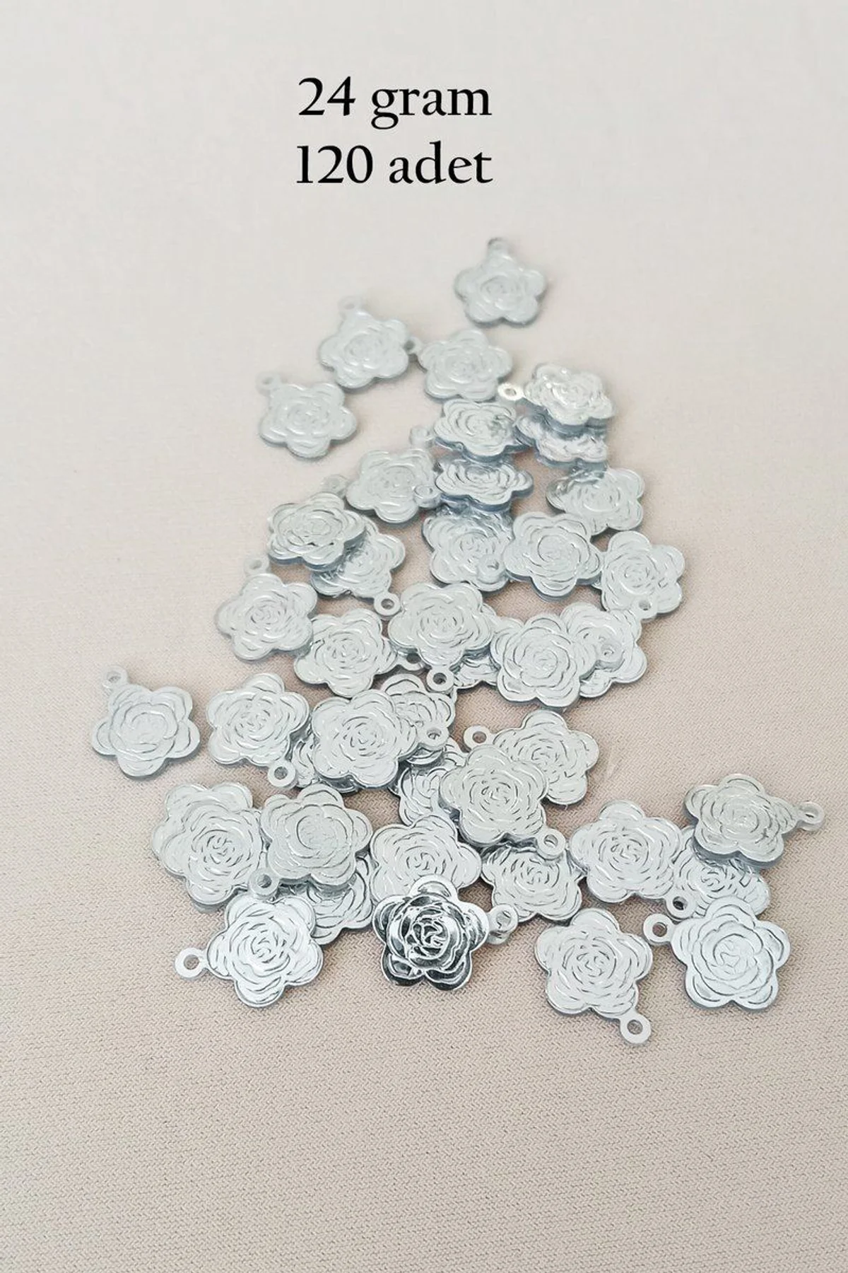 Oya Abiye Bileklik Kolye Pleksi Metalik Plastik Pul Gümüş Renk 24 gram 120 adet - BNC584 - Just Cheap Store Görsel 5