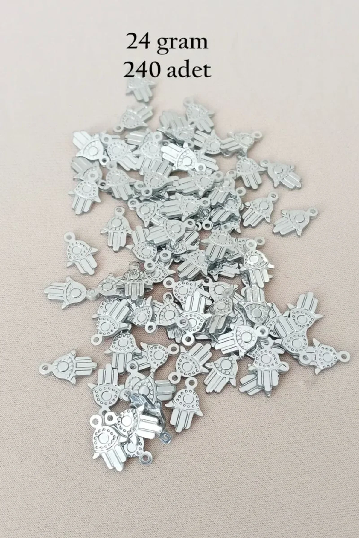 Oya Abiye Bileklik Kolye Pleksi Metalik Plastik Pul Gümüş Renk 24 gram 240 adet - BNC586 - Just Cheap Store Görsel 3