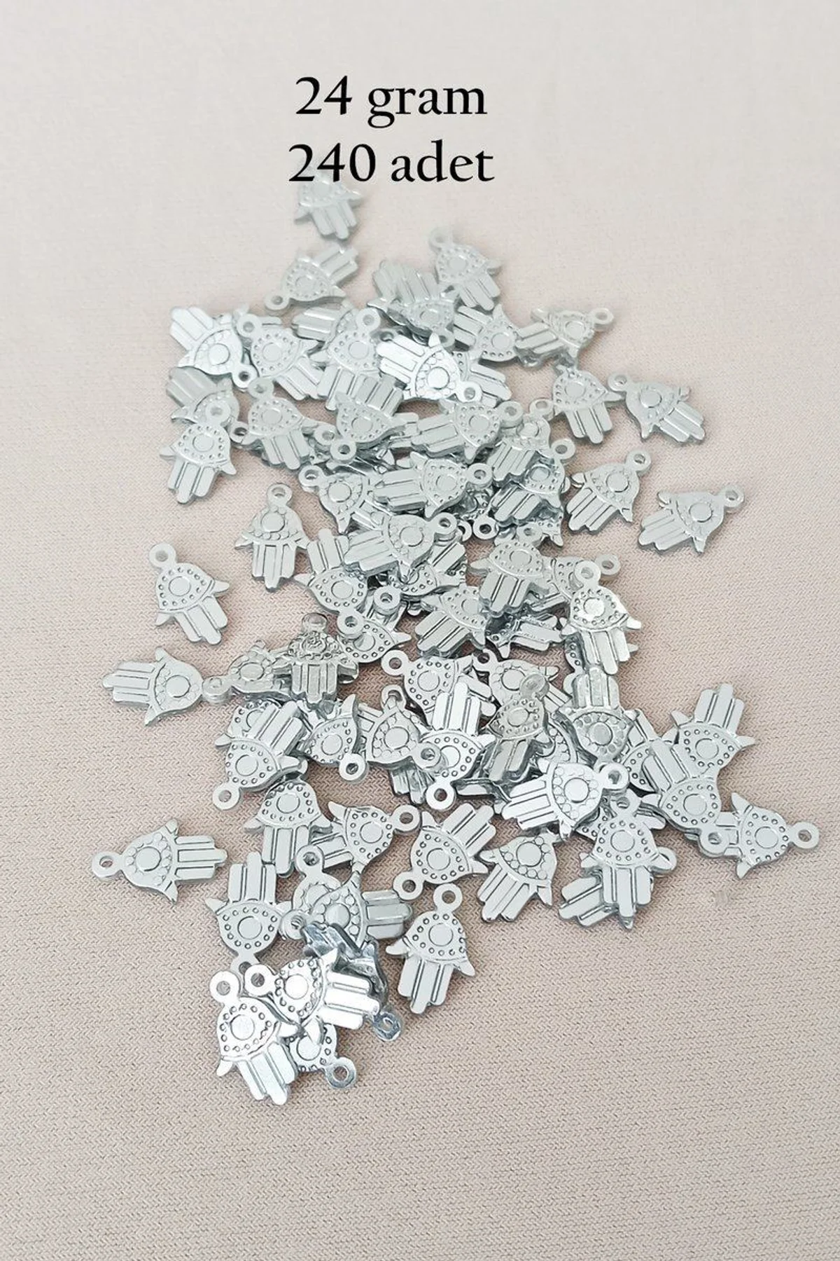Oya Abiye Bileklik Kolye Pleksi Metalik Plastik Pul Gümüş Renk 24 gram 240 adet - BNC586 - Just Cheap Store Görsel 5
