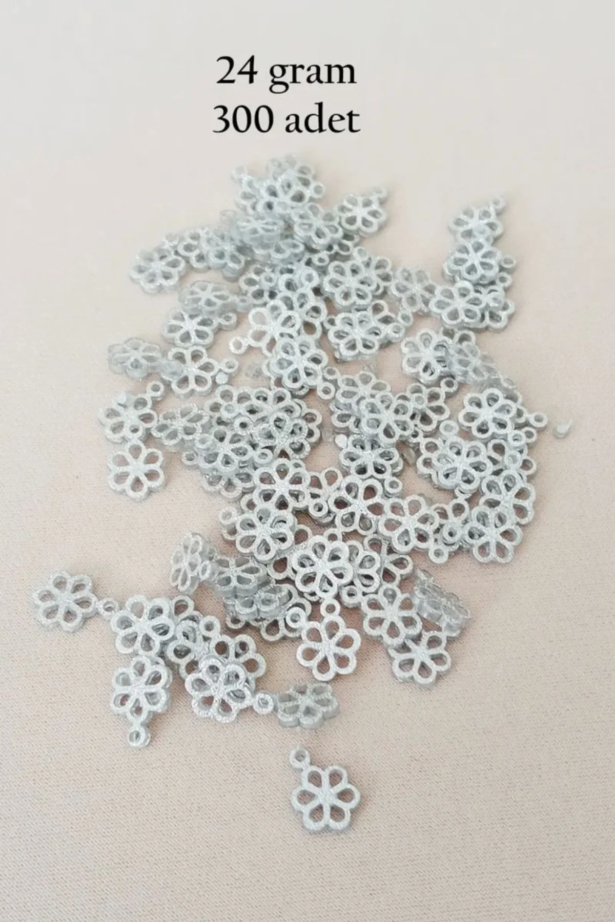 Oya Abiye Bileklik Kolye Pleksi Metalik Plastik Pul Gümüş Renk 24 gram 300 adet - BNC588 - Just Cheap Store Görsel 3