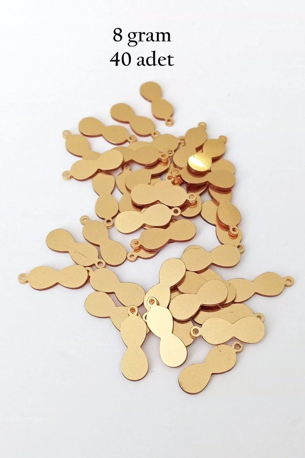 Oya Abiye Bileklik Kolye Pleksi Metalik Plastik Pul Altın Renk 8 gram 40 adet - BNC480 - Just Cheap Store Görsel 5