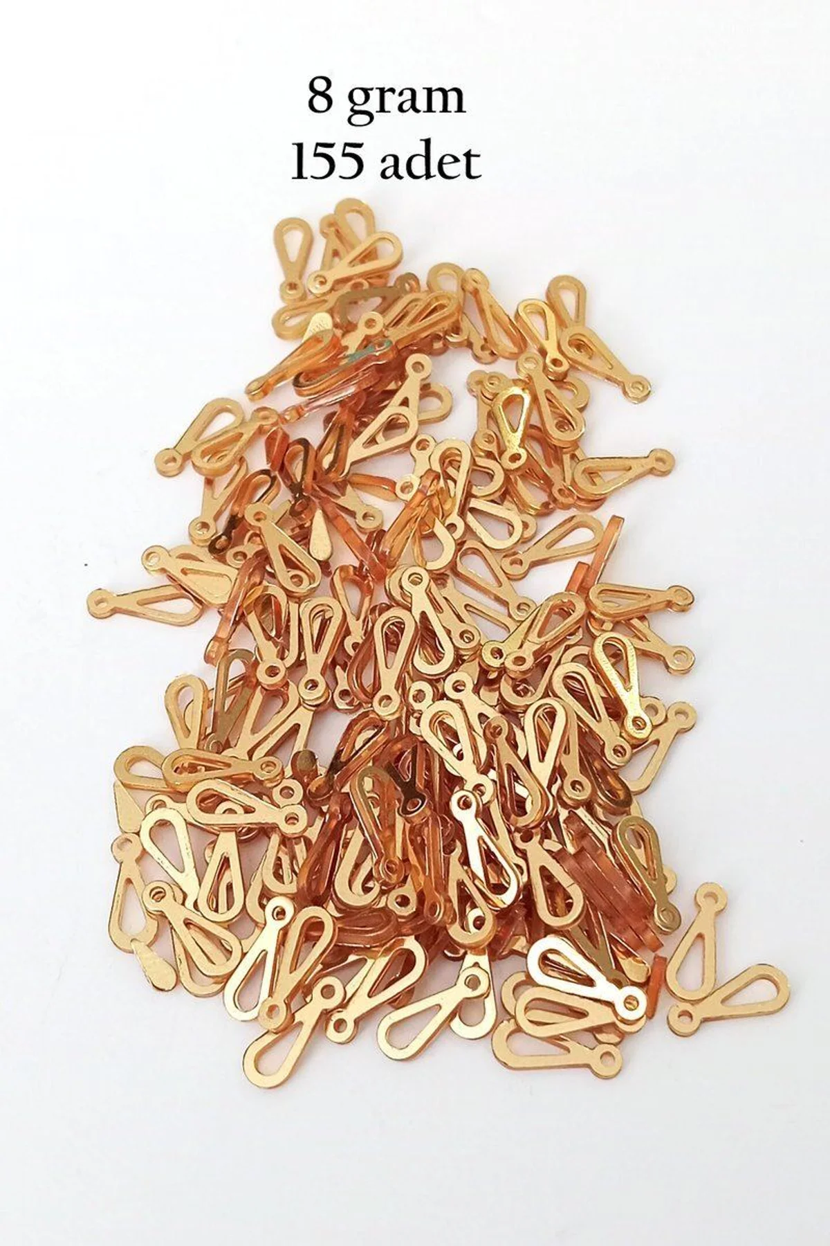 Oya Abiye Bileklik Kolye Pleksi Metalik Plastik Pul Altın Renk 8 gram 155 adet - BNC482 - Just Cheap Store Görsel 5