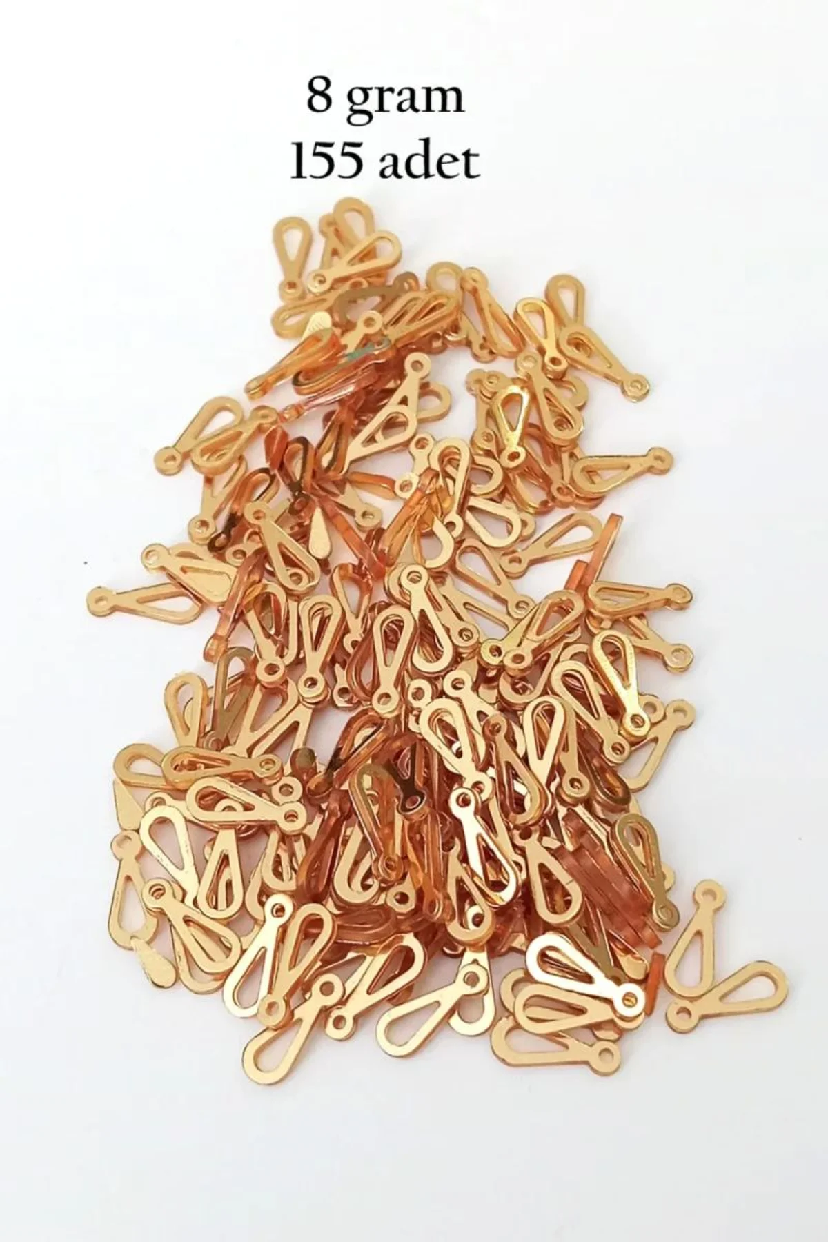 Oya Abiye Bileklik Kolye Pleksi Metalik Plastik Pul Altın Renk 8 gram 155 adet - BNC482 - Just Cheap Store Görsel 3