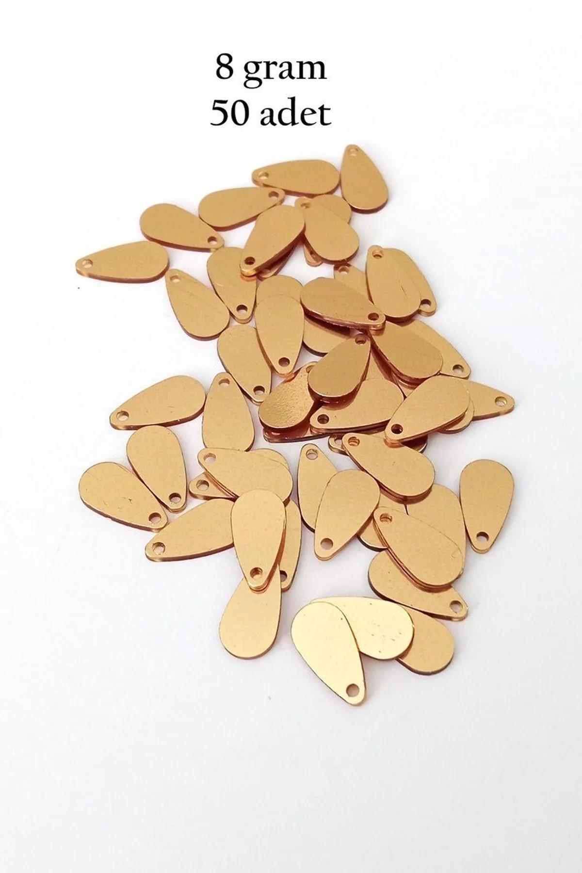 Oya Abiye Bileklik Kolye Pleksi Metalik Plastik Pul Altın Renk 8 gram 50 adet - BNC484 - Just Cheap Store Görsel 5