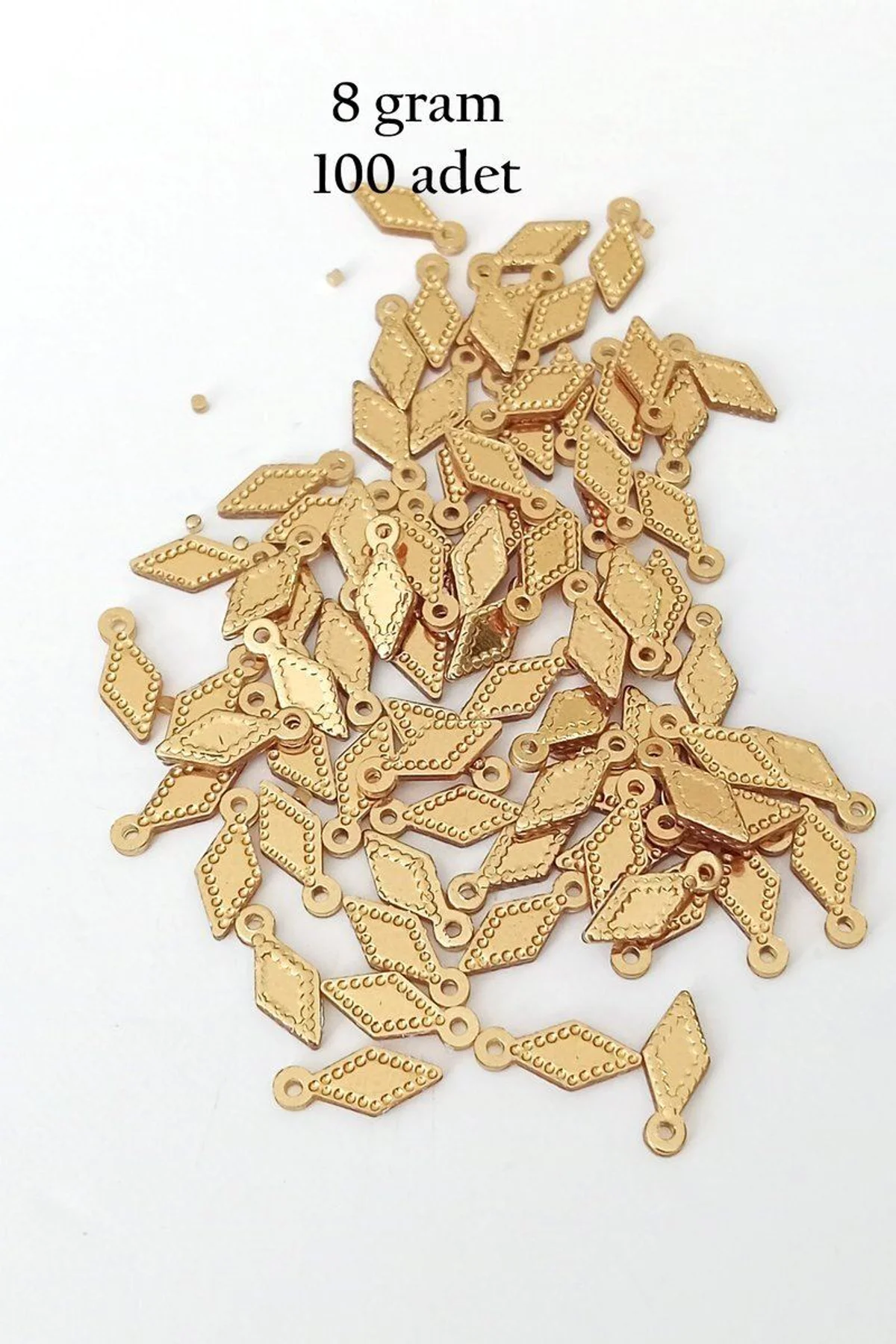Oya Abiye Bileklik Kolye Pleksi Metalik Plastik Pul Altın Renk 8 gram 100 adet - BNC490 - Just Cheap Store Görsel 5