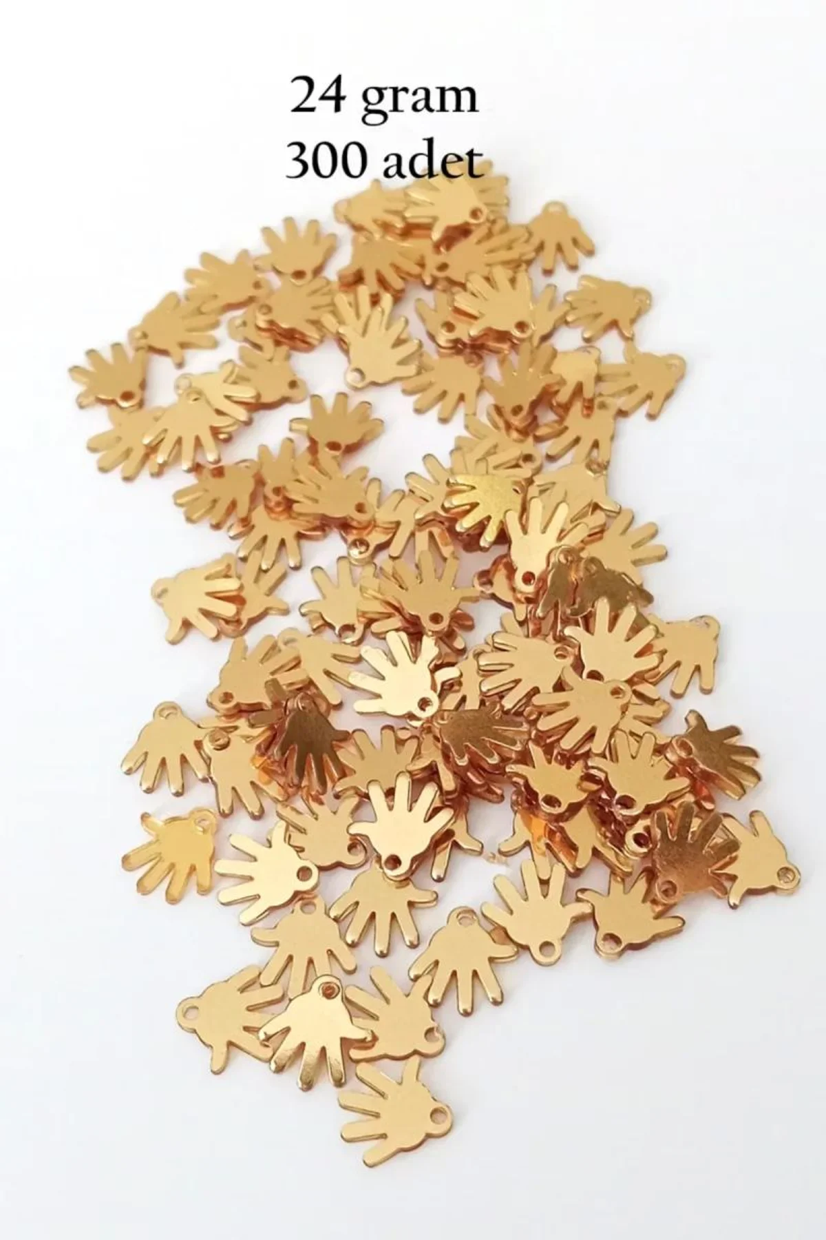 Oya Abiye Bileklik Kolye Pleksi Metalik Plastik Pul Altın Renk 24 gram 300 adet - BNC545 - Just Cheap Store Görsel 3