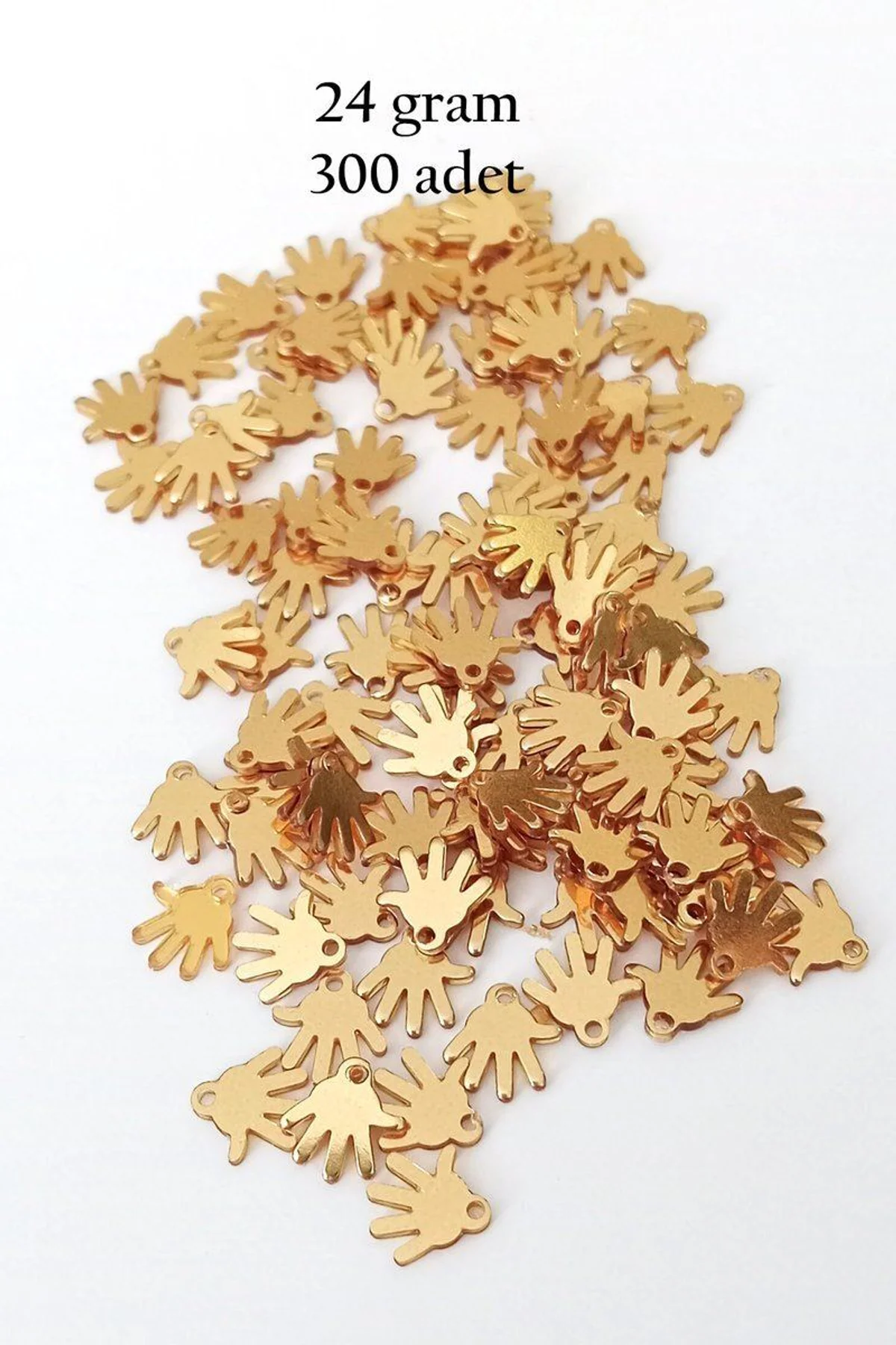 Oya Abiye Bileklik Kolye Pleksi Metalik Plastik Pul Altın Renk 24 gram 300 adet - BNC545 - Just Cheap Store Görsel 5