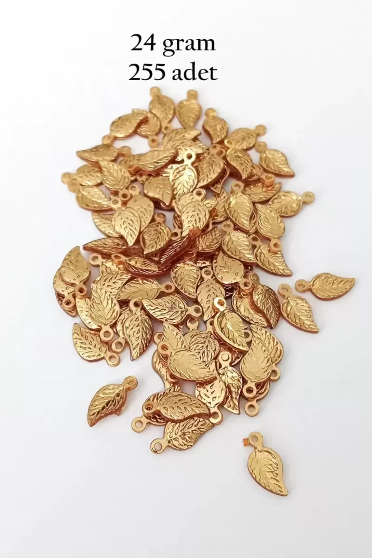 Oya Abiye Bileklik Kolye Pleksi Metalik Plastik Pul Altın Renk 24 gram 255 adet - BNC546