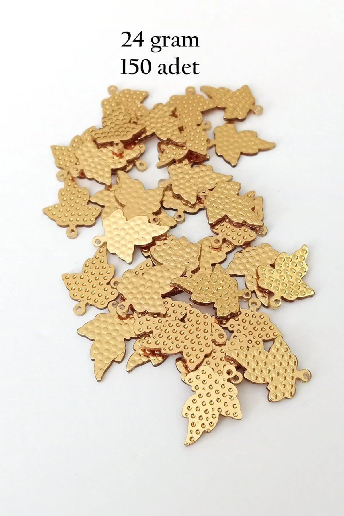 Oya Abiye Bileklik Kolye Pleksi Metalik Plastik Pul Altın Renk 24 gram 150 adet - BNC549 - Just Cheap Store Görsel 5