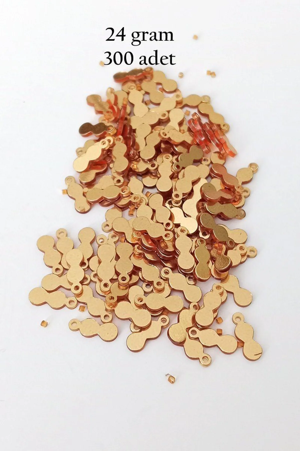 Oya Abiye Bileklik Kolye Pleksi Metalik Plastik Pul Altın Renk 24 gram 300 adet - BNC552 - Just Cheap Store Görsel 5