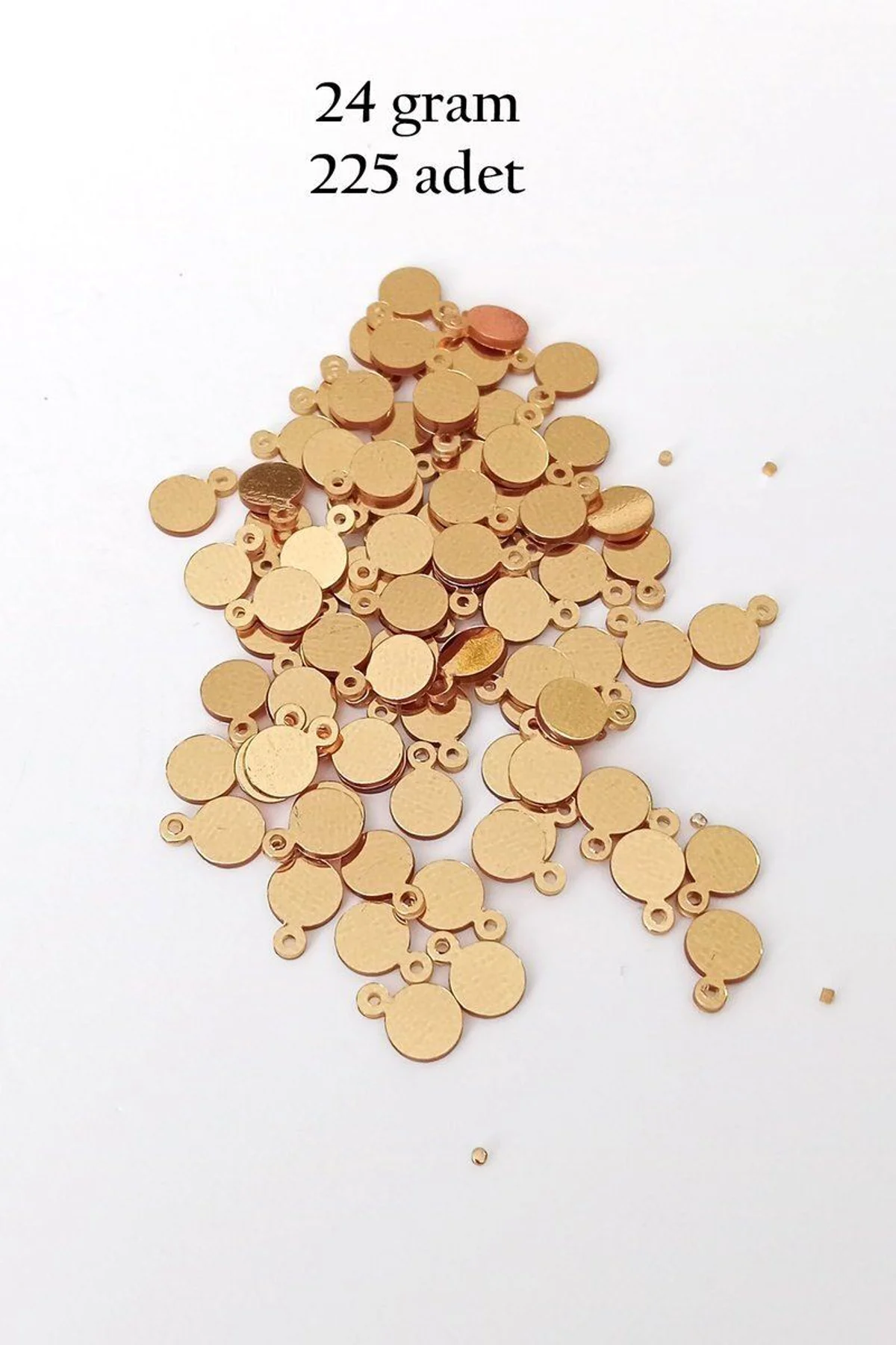 Oya Abiye Bileklik Kolye Pleksi Metalik Plastik Pul Altın Renk 24 gram 225 adet - BNC553 - Just Cheap Store Görsel 5