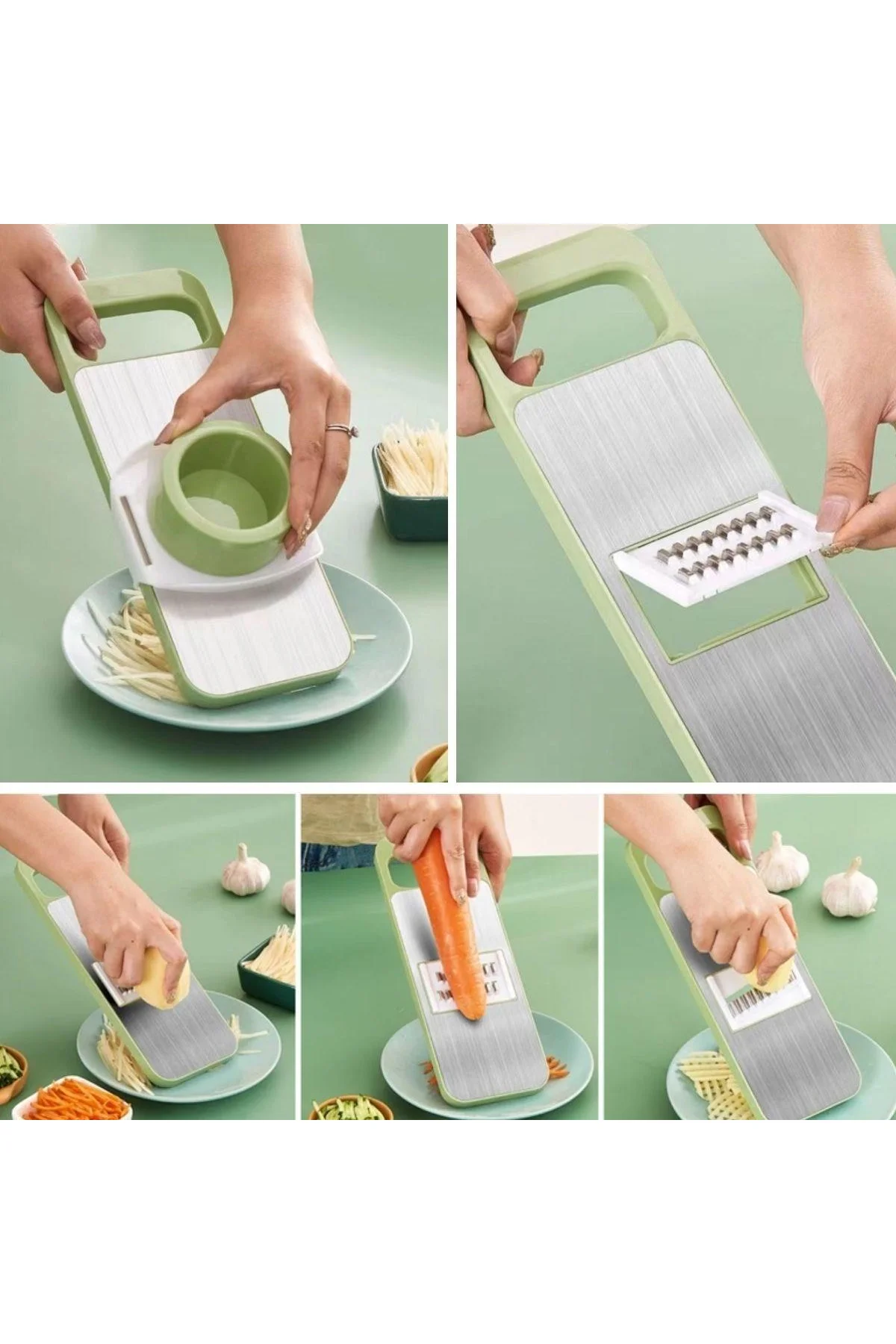 7 Farklı Bıçaklı Doğrayıcı Keskin Pratik Mutfak Rendesi Doğrayıcı (4741) - Just Cheap Store Görsel 5