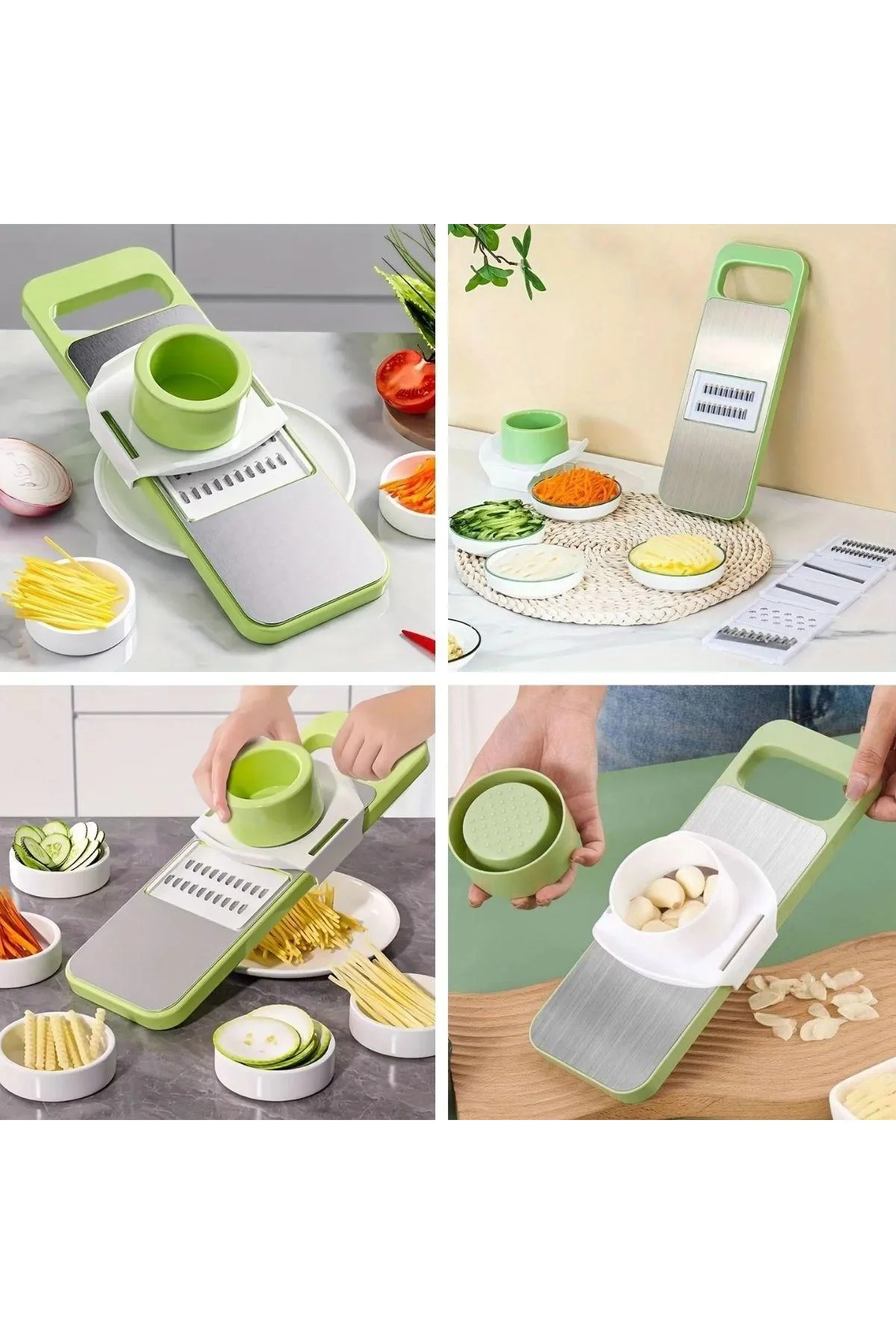 7 Farklı Bıçaklı Doğrayıcı Keskin Pratik Mutfak Rendesi Doğrayıcı (4741) - Just Cheap Store Görsel 2