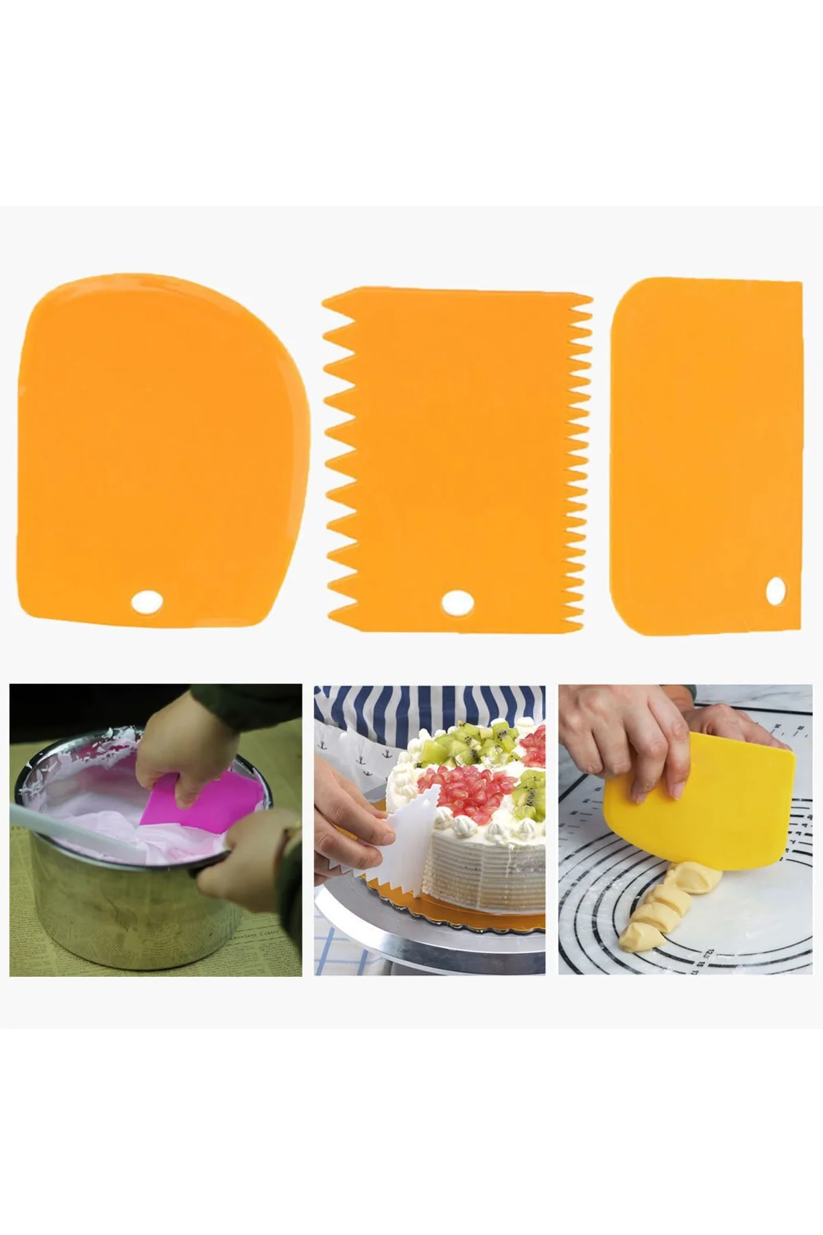Hamur Şekillendirici Kesici Kazıyıcı Pasta Kek Dekorasyon Seti - Just Cheap Store Görsel 2