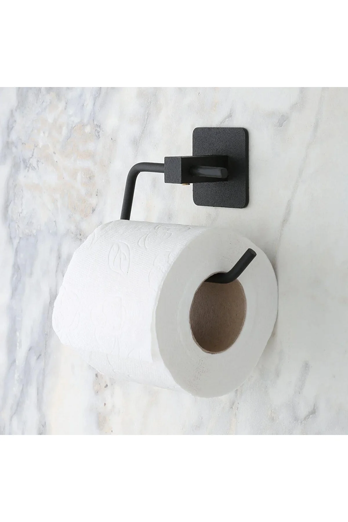 Kendiliğinden Yapışkanlı Siyah Paslanmaz Metal Kapaksız Tuvalet Kağıtlığı Aparatı - Just Cheap Store Görsel 5