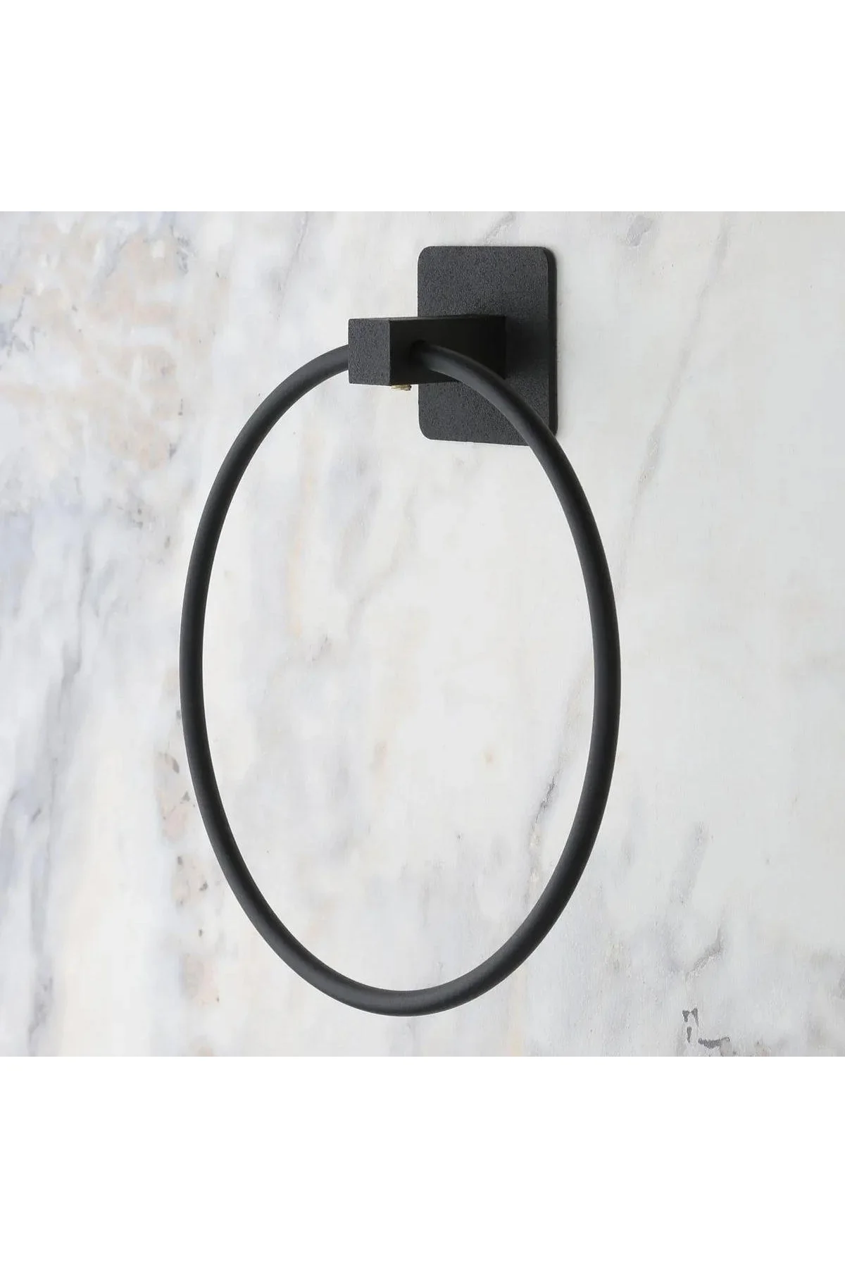 Kendiliğinden Yapışkanlı Siyah Paslanmaz Metal Yuvarlak Havluluk (4741) - Just Cheap Store Görsel 2