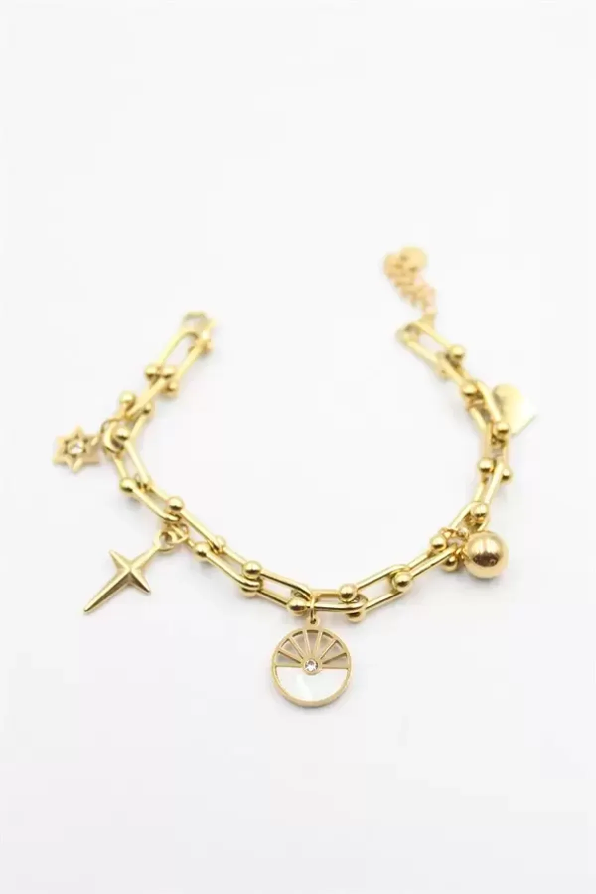 Charm Tfn Zincir Bileklik - Altın - Just Cheap Store Görsel 2