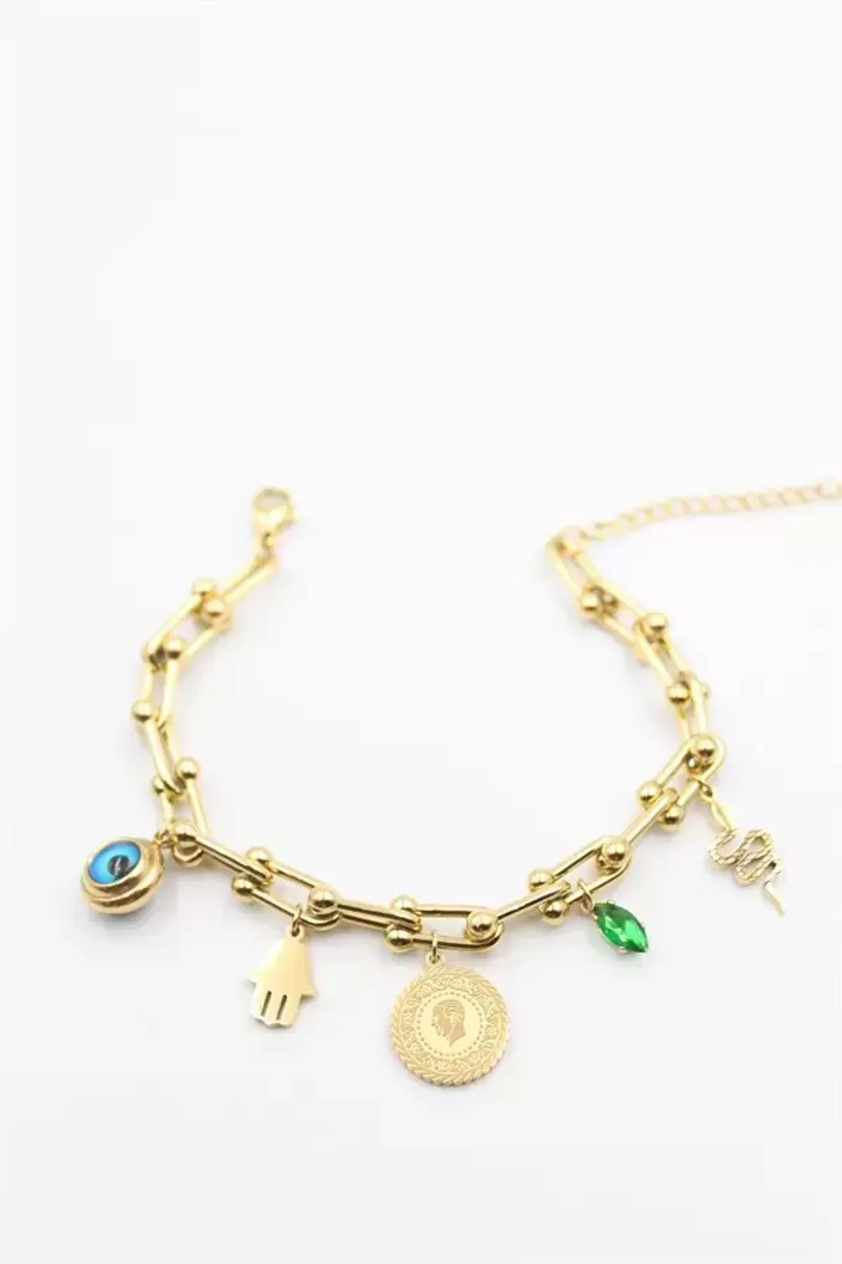 Charm Tfn Zincir Bileklik - Altın - Just Cheap Store Görsel 2