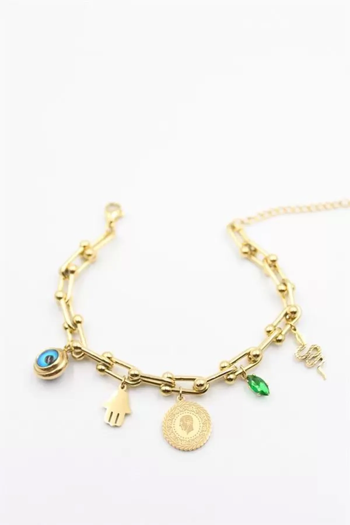 Charm Tfn Zincir Bileklik - Altın - Just Cheap Store Görsel 3
