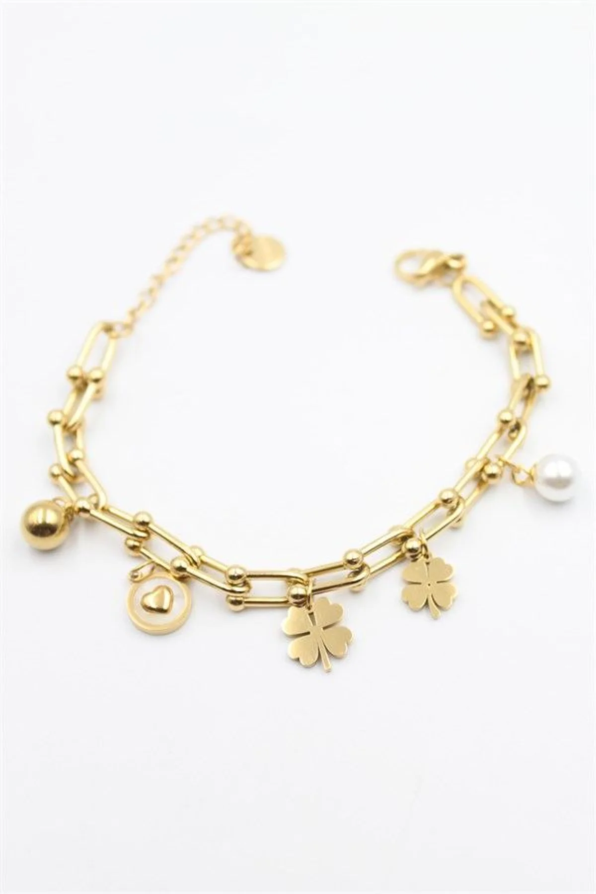 Charm Tfn Zincir Bileklik - Altın - Just Cheap Store Görsel 5
