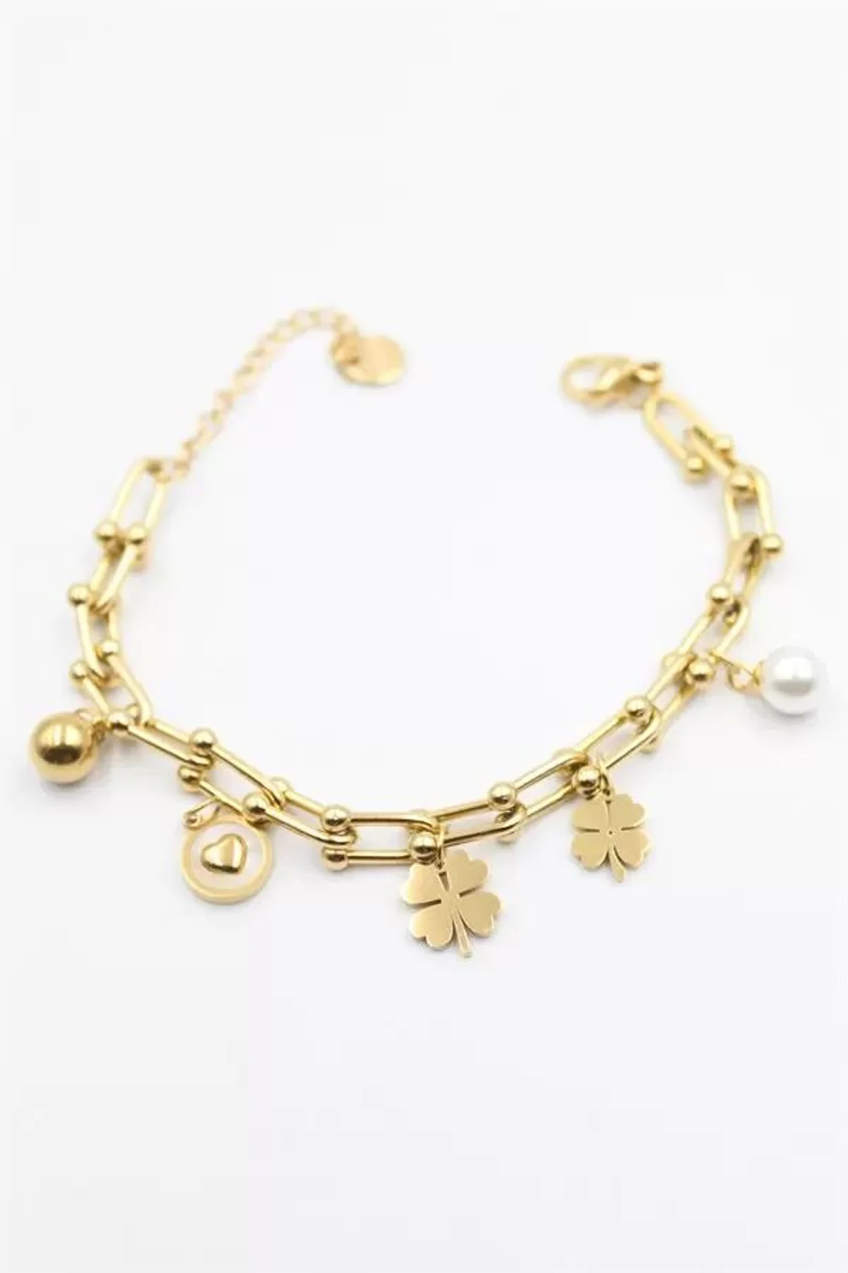 Charm Tfn Zincir Bileklik - Altın - Just Cheap Store Görsel 4