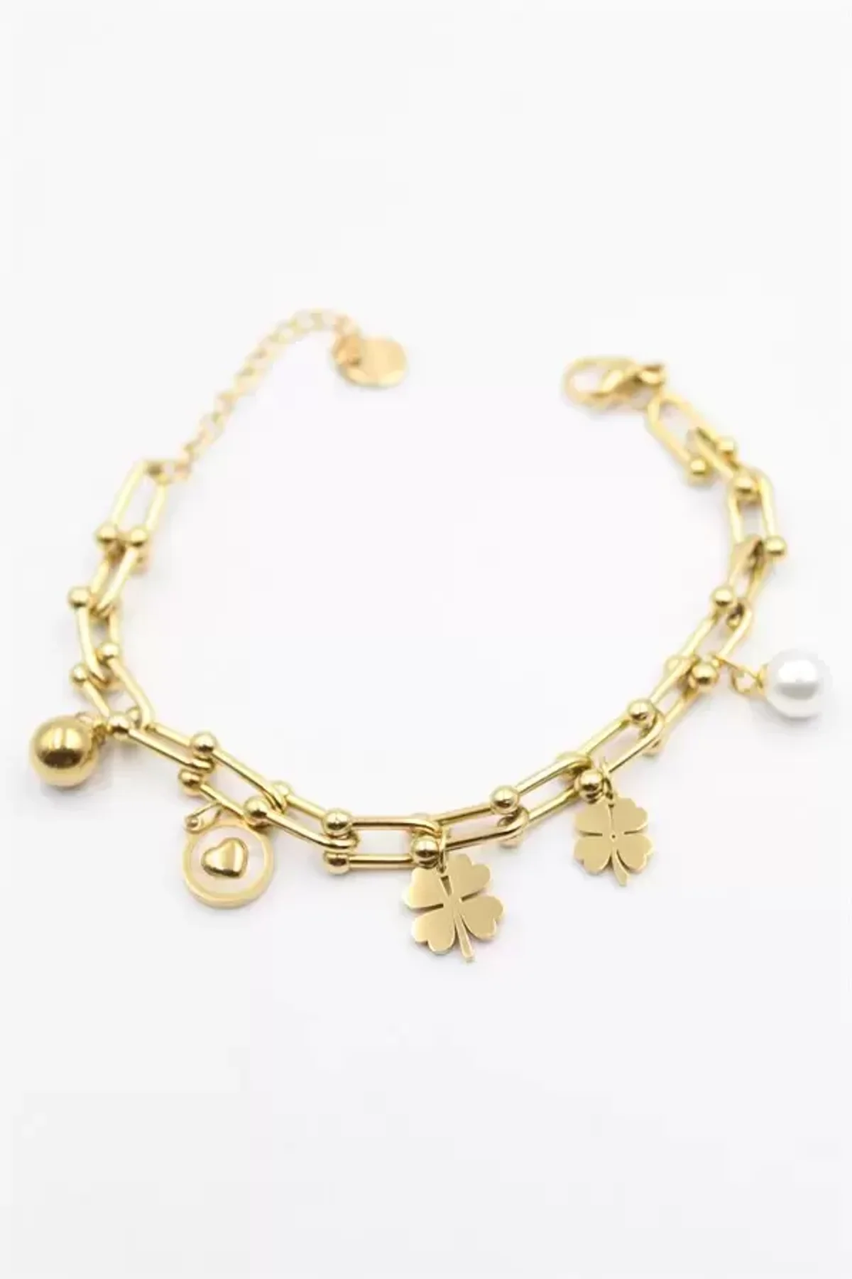 Charm Tfn Zincir Bileklik - Altın - Just Cheap Store Görsel 2