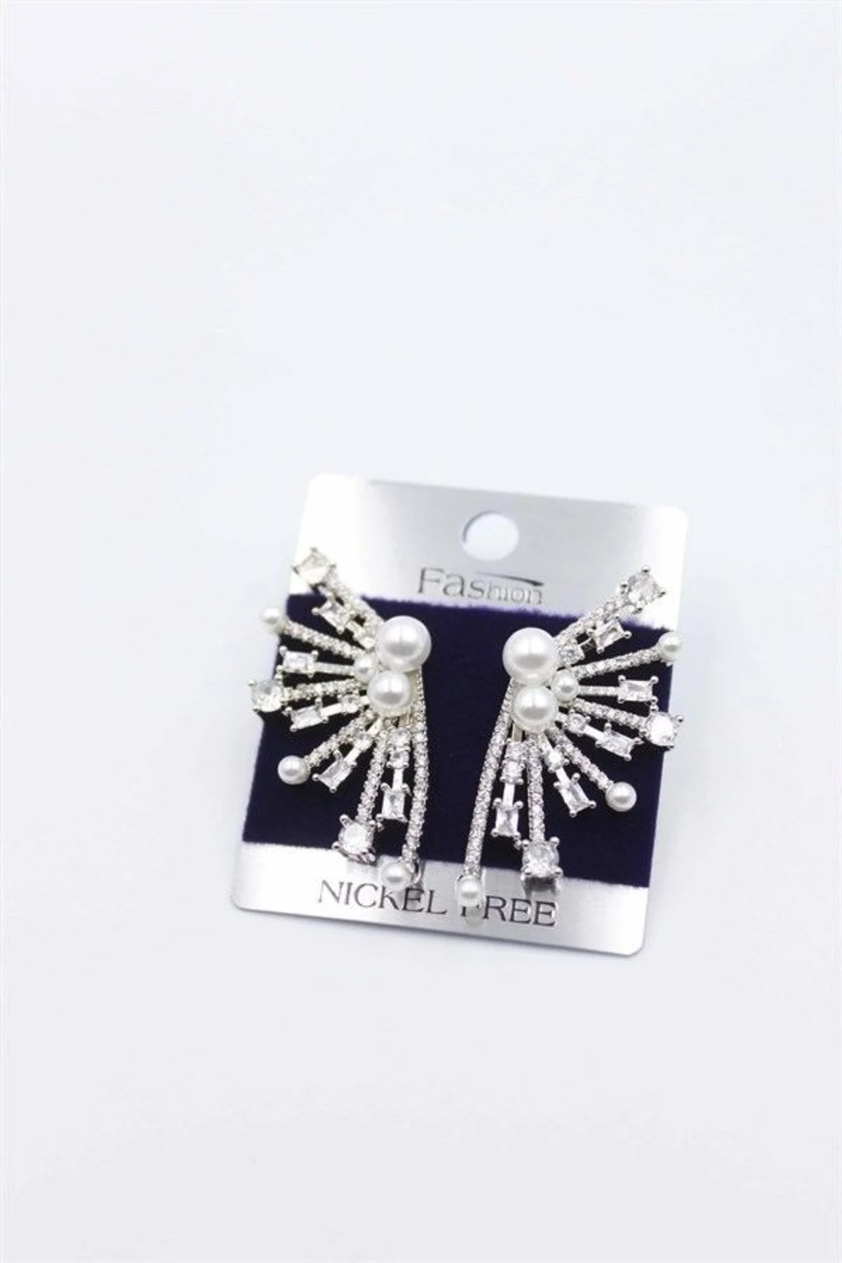 Zirkon Taşlı Küpe - Gümüş - Just Cheap Store Görsel 5