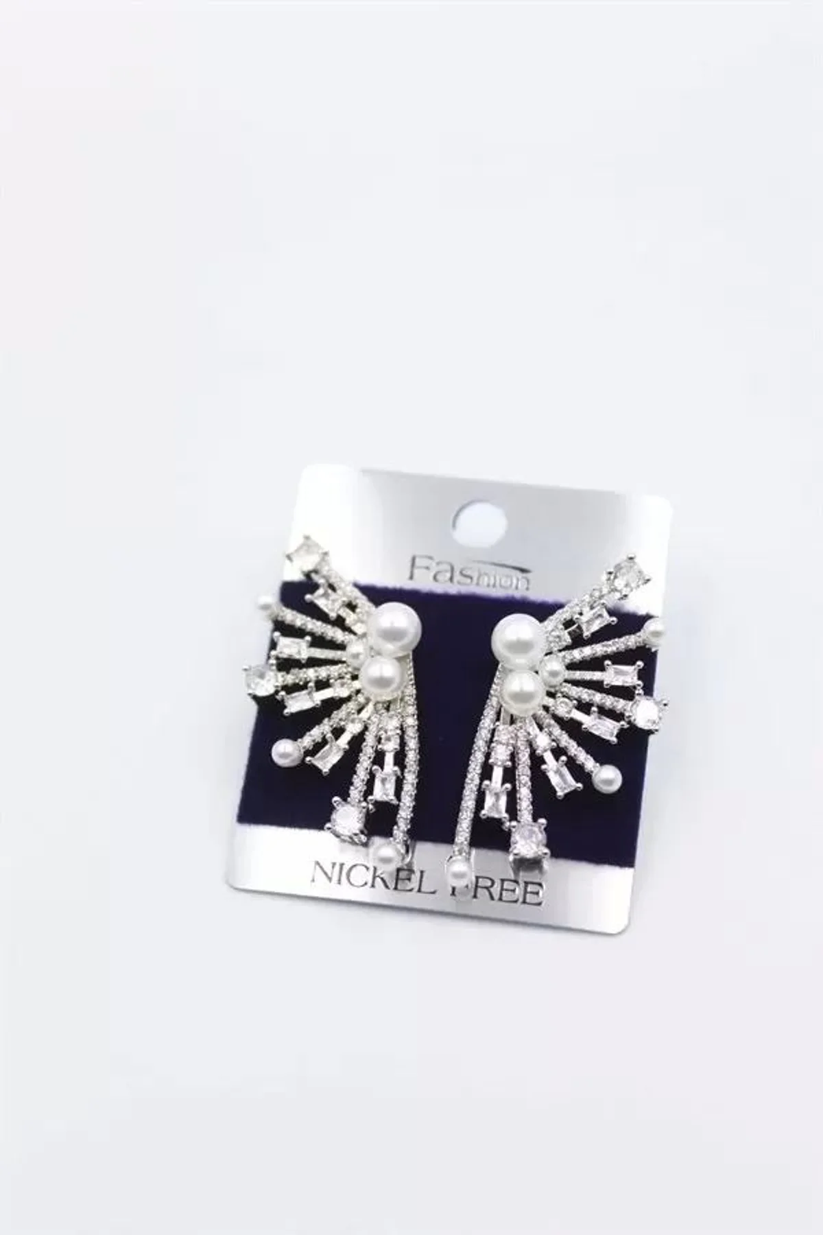 Zirkon Taşlı Küpe - Gümüş - Just Cheap Store Görsel 3