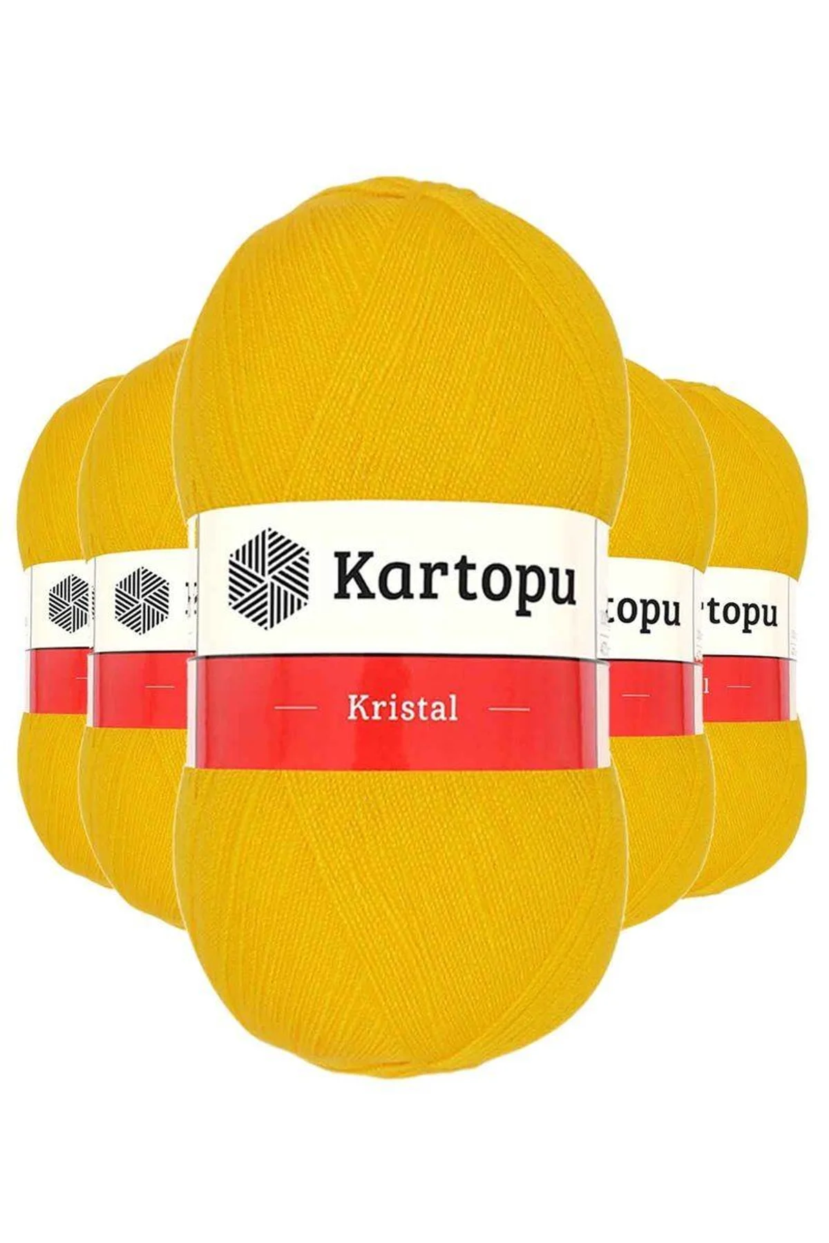 5 Adet Kristal Çift Katlı El Örgü Lif İpi Koyu Sarı K320 mudanis - Just Cheap Store Görsel 3