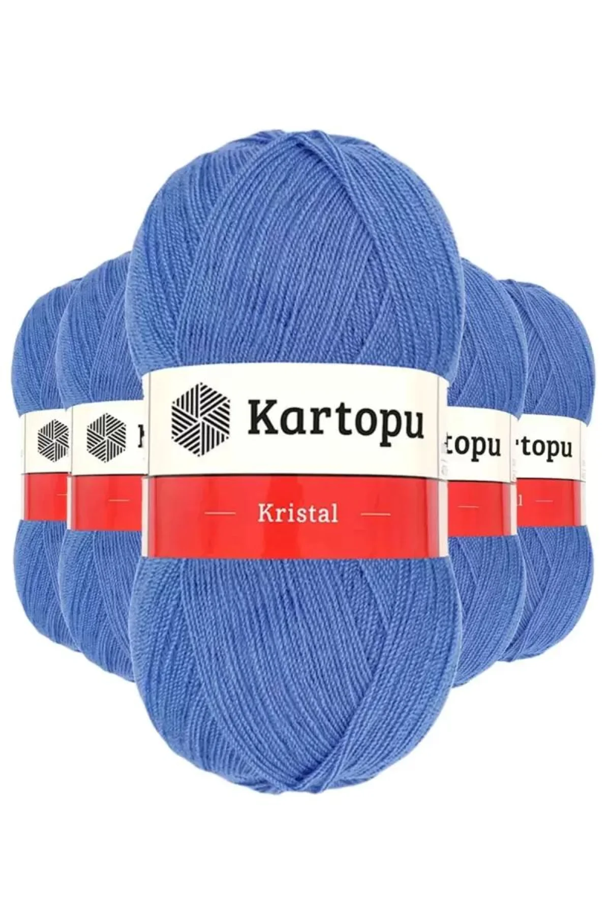 5 Adet Kristal Çift Katlı El Örgü Lif İpi Koyu Mavi K535 - kartopu mudanis - Just Cheap Store Görsel 2