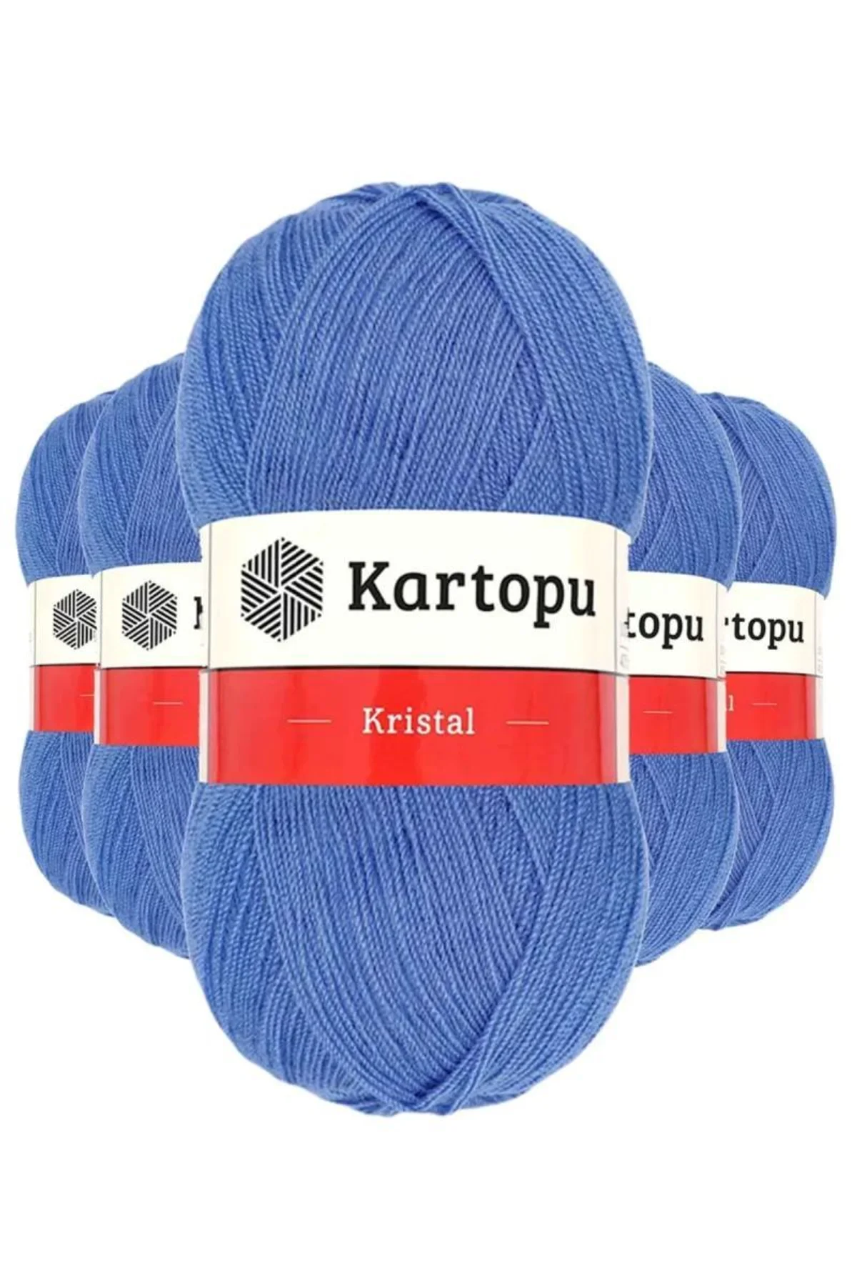 5 Adet Kristal Çift Katlı El Örgü Lif İpi Koyu Mavi K535 - kartopu mudanis - Just Cheap Store Görsel 3