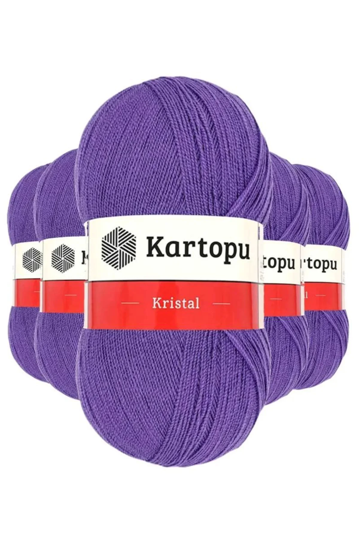 5 Adet Kristal Çift Katlı El Örgü Lif İpi Açık Mor K703 - kartopu mudanis - Just Cheap Store Görsel 3