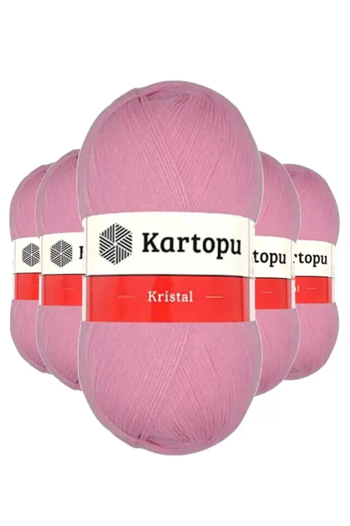 5 Adet Kristal Çift Katlı El Örgü Lif İpi Pembe K774 - kartopu mudanis - Just Cheap Store Görsel 2