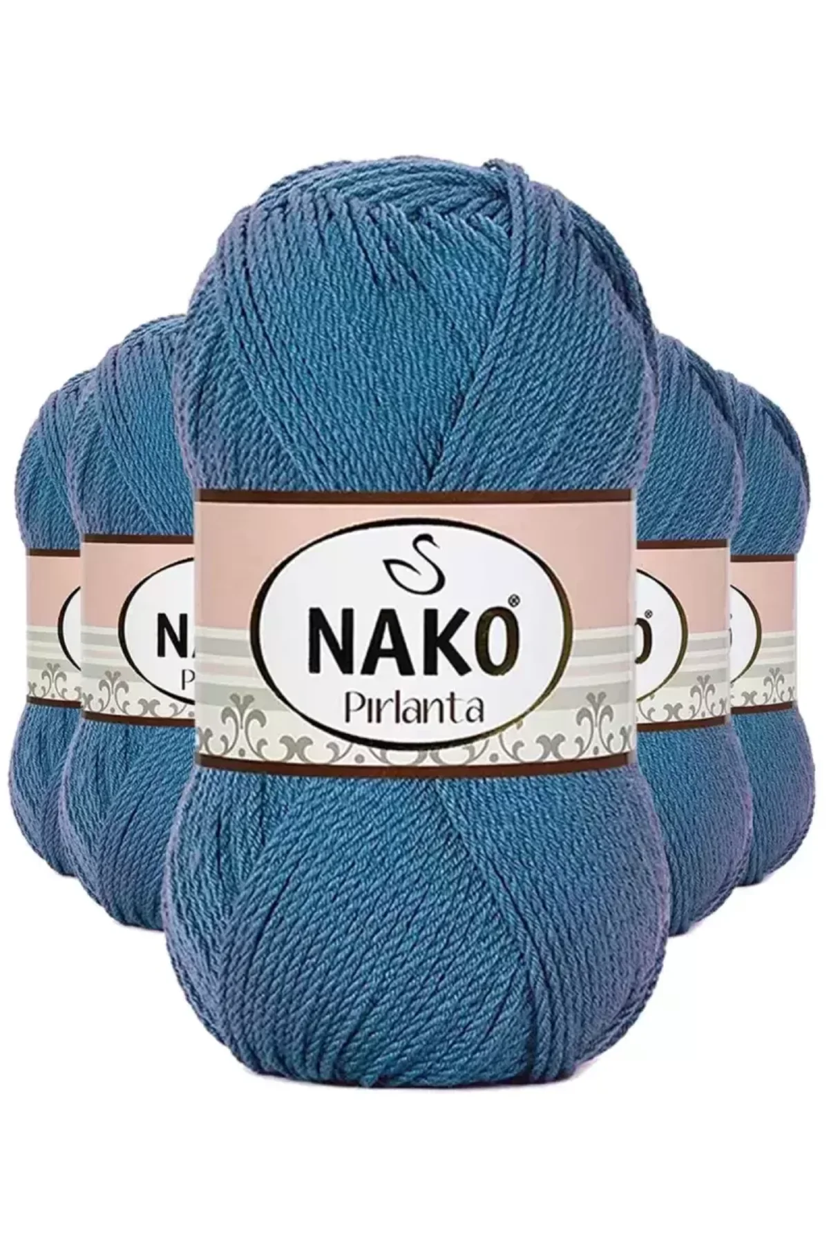 5 Adet Pırlanta Amigurumi El Örgü İpi Yünü Turkuaz 3409 - nako mudanis