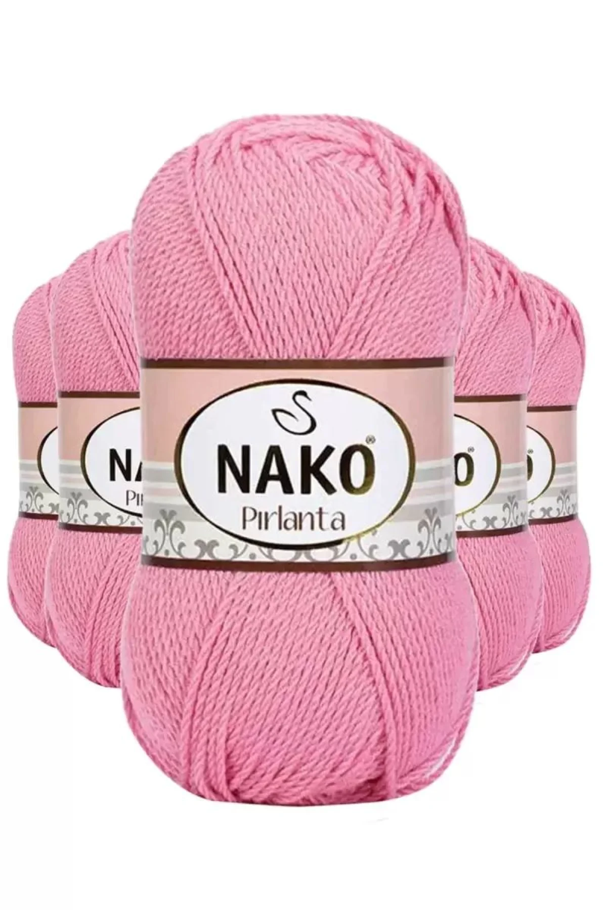 5 Adet Pırlanta Amigurumi El Örgü İpi Yünü Pembe 6740 - nako mudanis - Just Cheap Store Görsel 2