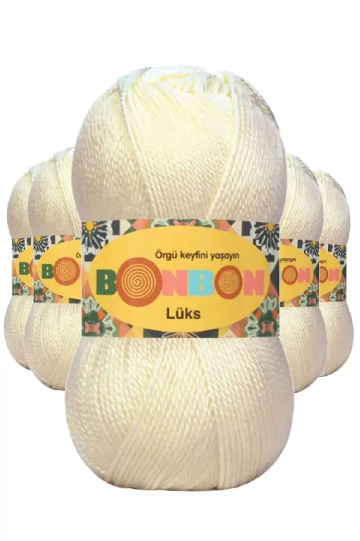 5 Adet Lüks Patik İpi Yünü Krem 98272 - bonbon mudanis - Just Cheap Store Görsel 2