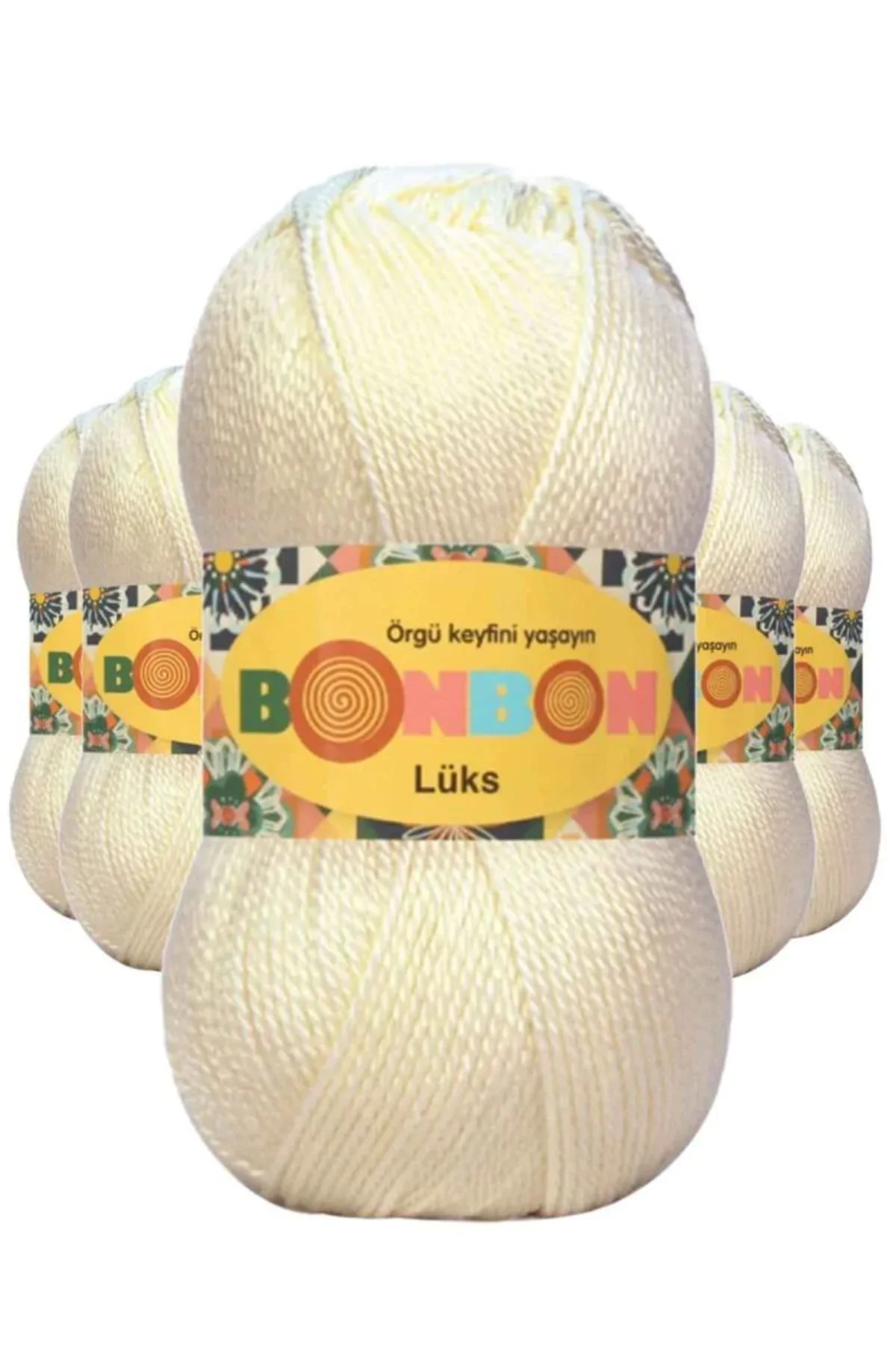 5 Adet Lüks Patik İpi Yünü Krem 98272 - bonbon mudanis - Just Cheap Store Görsel 3