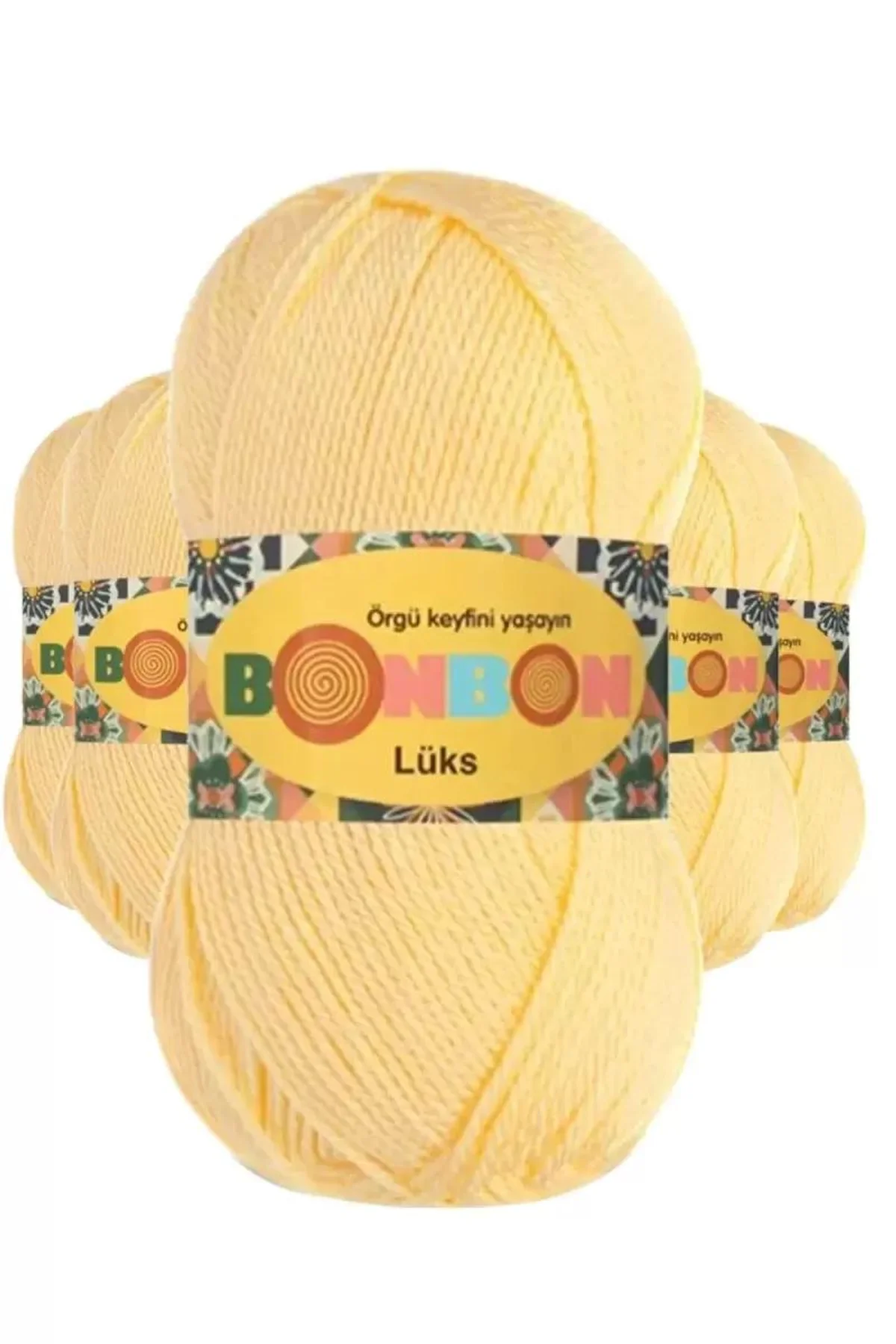 5 Adet Lüks Patik İpi Yünü Bebe Sarı 98292 - bonbon mudanis - Just Cheap Store Görsel 2
