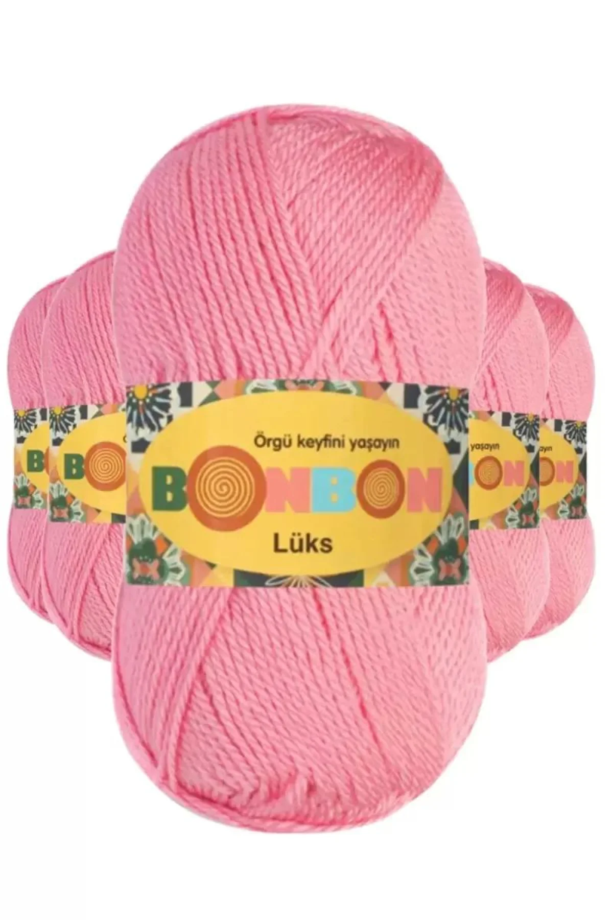 5 Adet Lüks Patik İpi Yünü Koyu Pembe 98298 - bonbon mudanis - Just Cheap Store Görsel 2