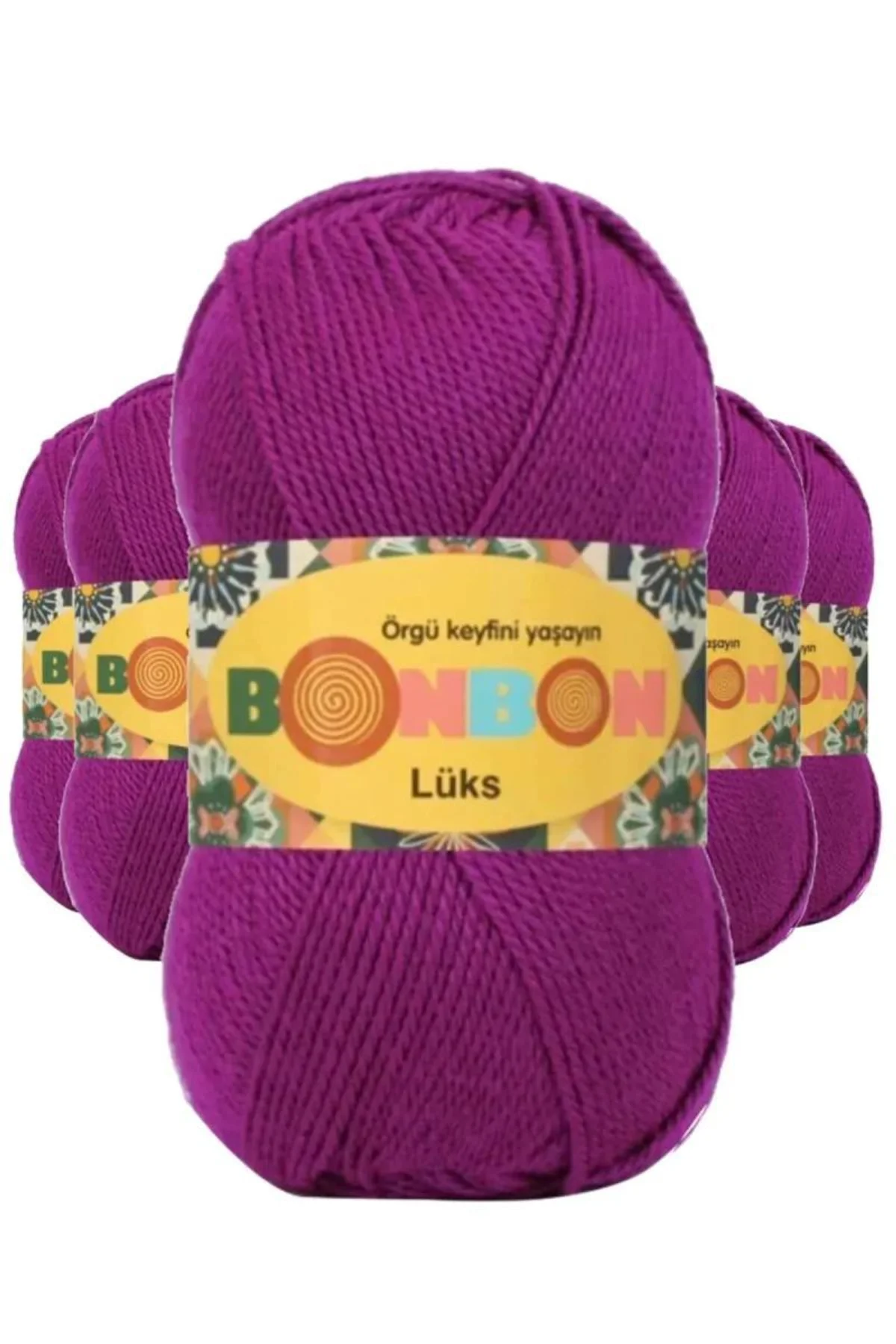 5 Adet Lüks Patik İpi Yünü Koyu Fuşya 98677 - bonbon mudanis - Just Cheap Store Görsel 3