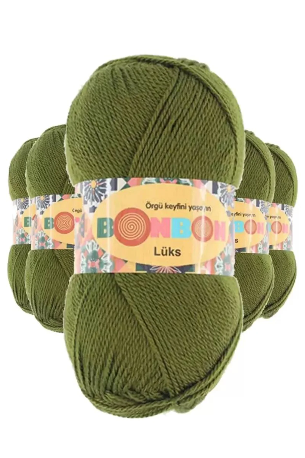 5 Adet Lüks Patik İpi Yünü Haki 98686 - bonbon mudanis - Just Cheap Store Görsel 2