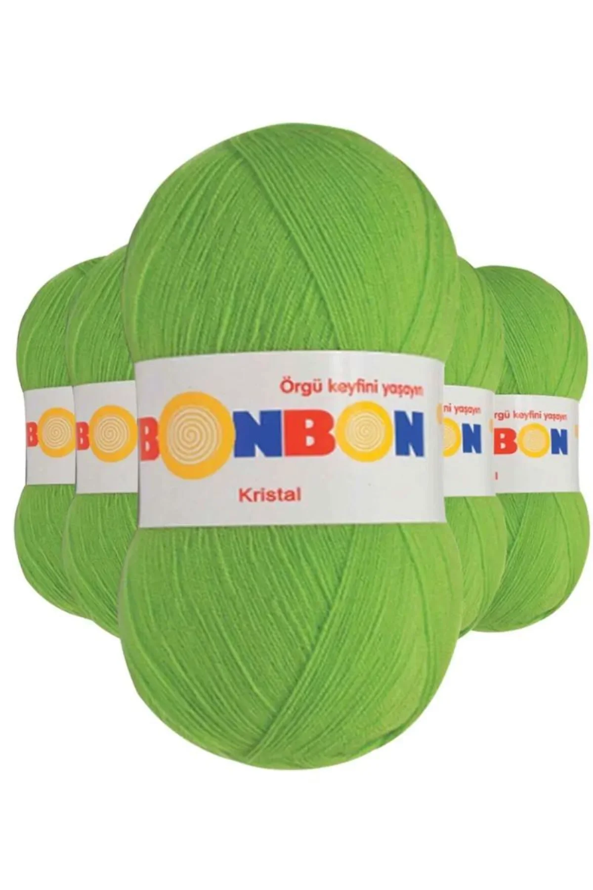 5 Adet Kristal El Örgü Lif İpi Açık Yeşil 98204 - bonbon mudanis - Just Cheap Store Görsel 3
