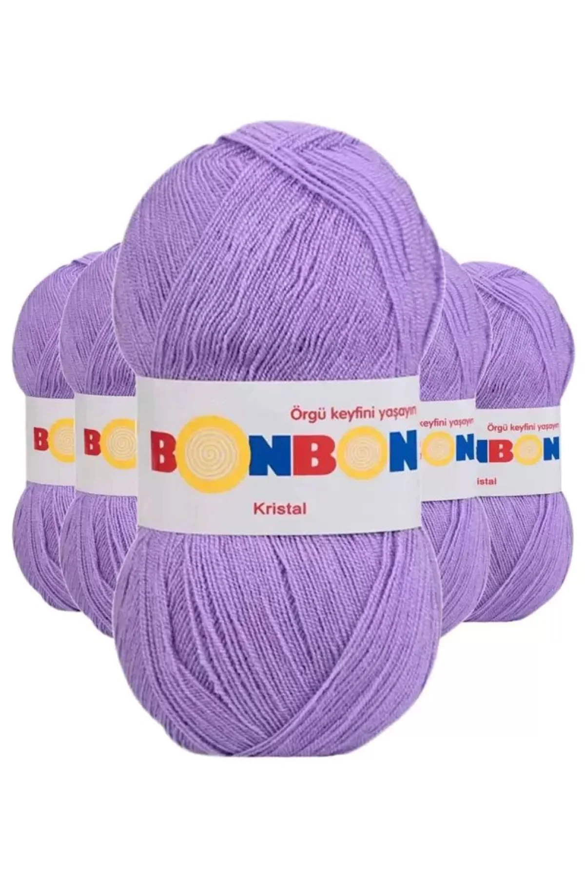 5 Adet Kristal El Örgü Lif İpi Lila 98205 - bonbon mudanis - Just Cheap Store Görsel 2