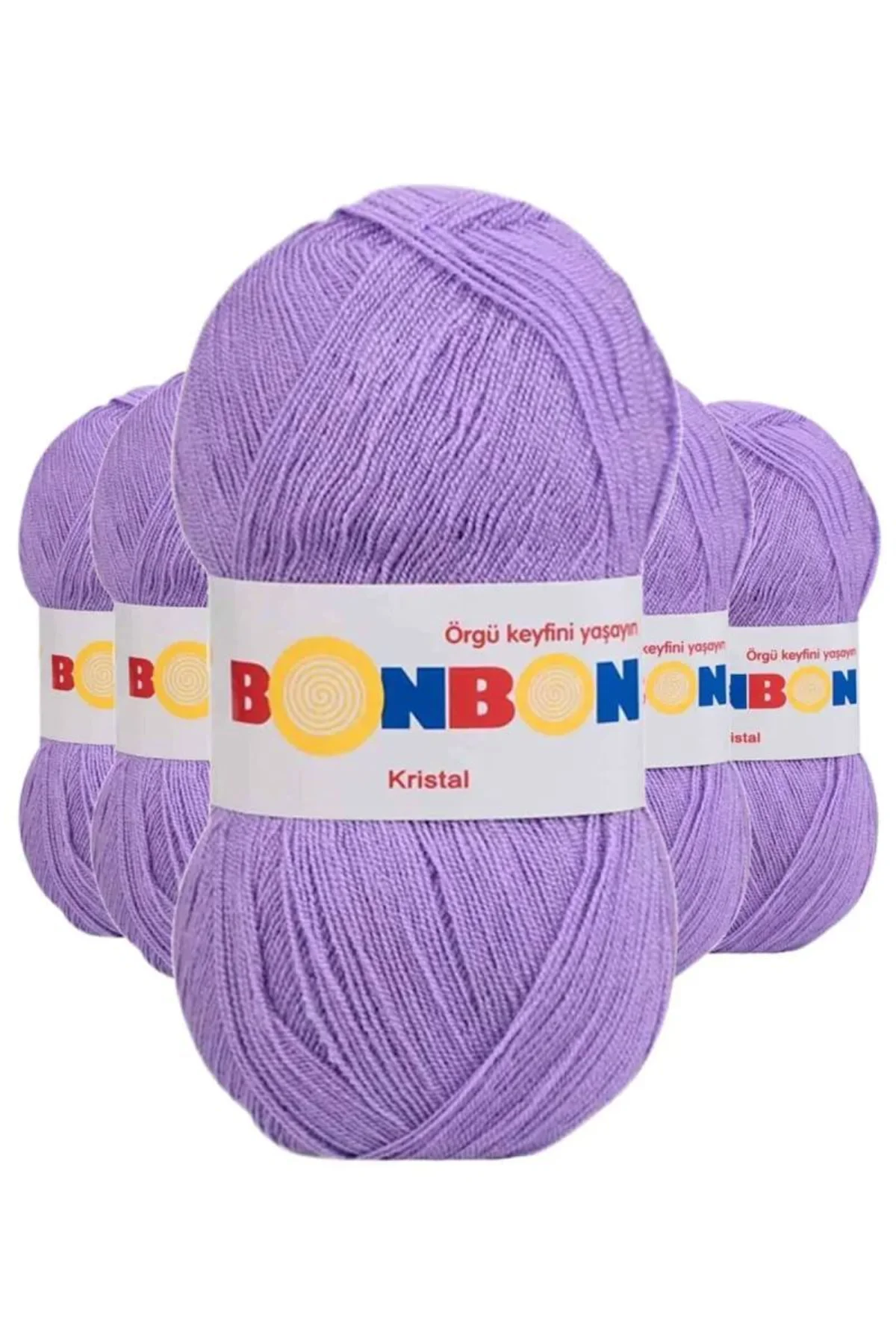 5 Adet Kristal El Örgü Lif İpi Lila 98205 - bonbon mudanis - Just Cheap Store Görsel 3