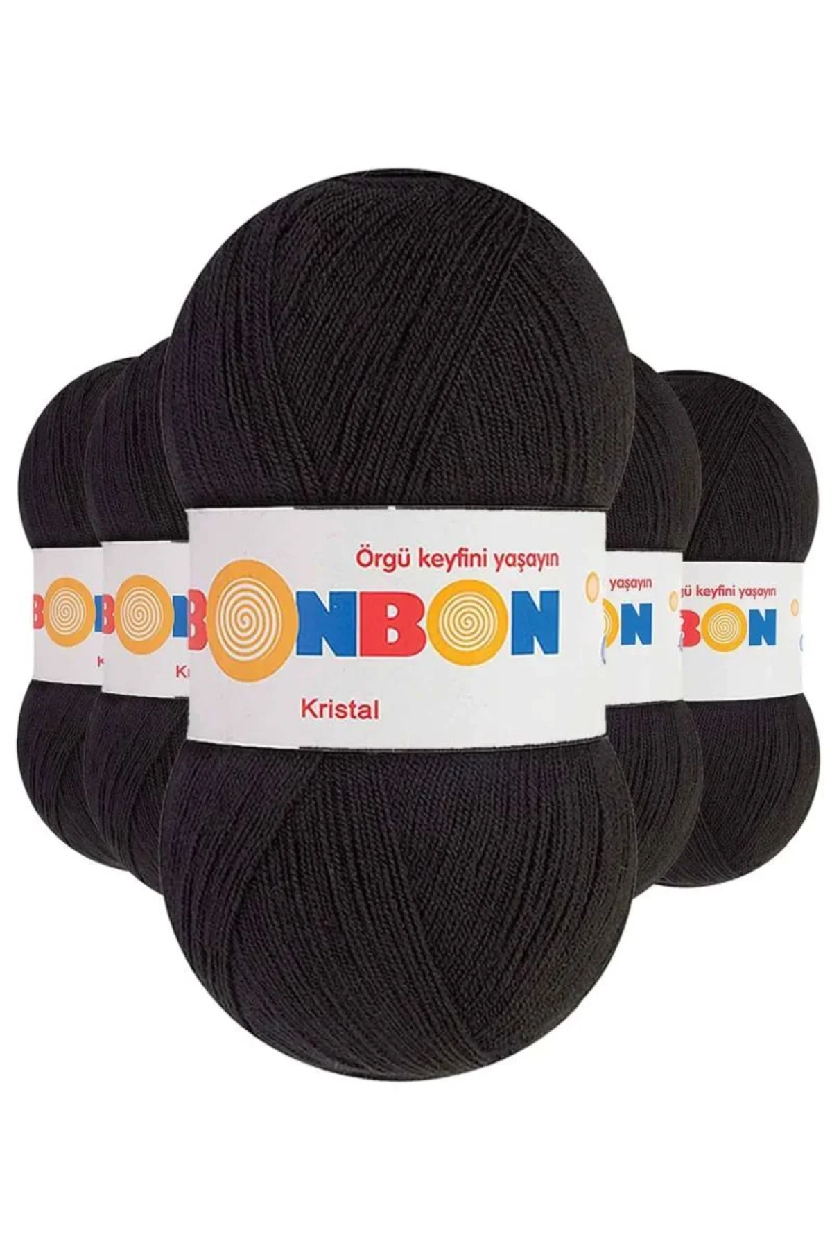 5 Adet Kristal El Örgü Lif İpi Siyah 98206 - bonbon mudanis - Just Cheap Store Görsel 3