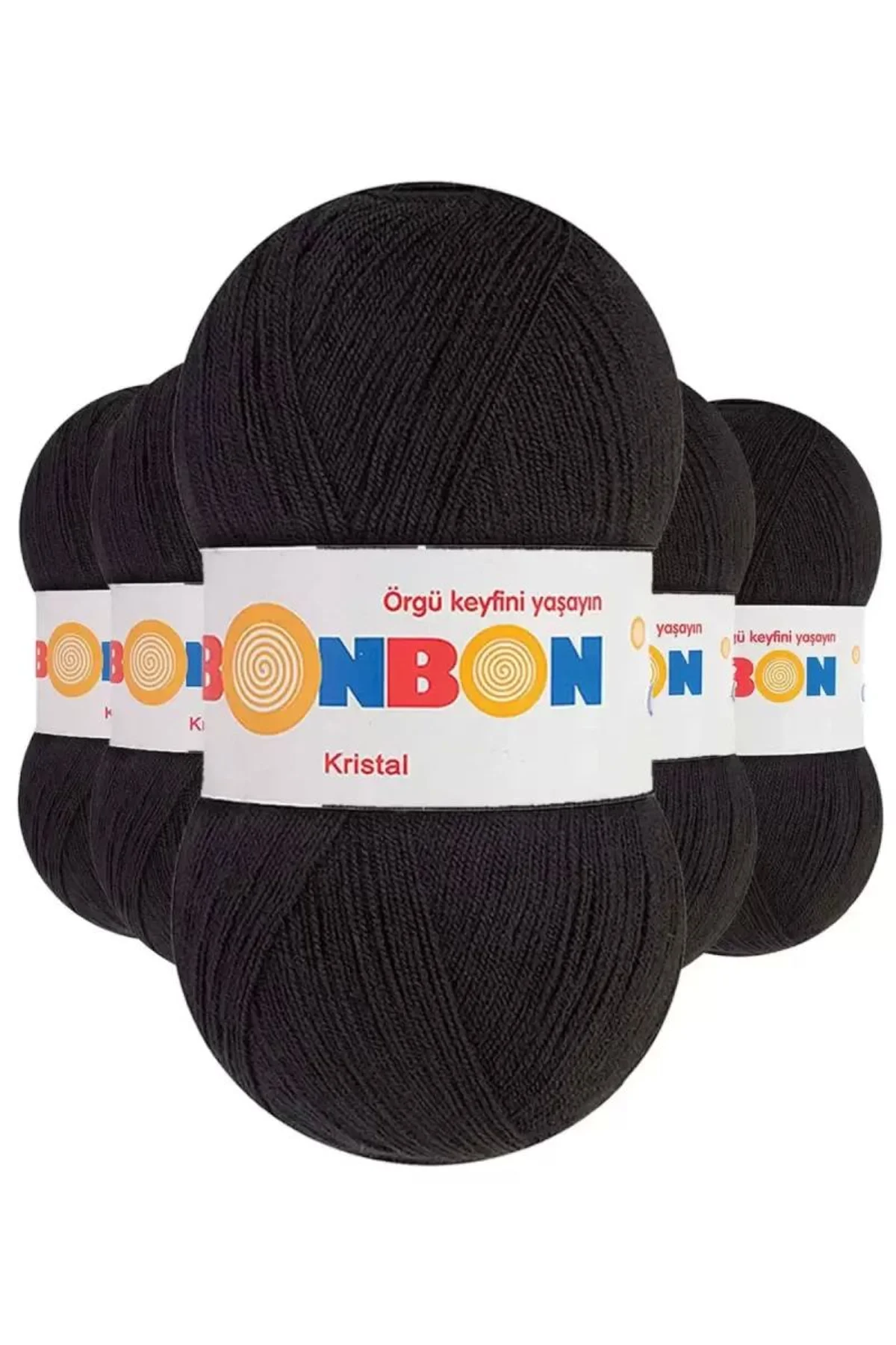 5 Adet Kristal El Örgü Lif İpi Siyah 98206 - bonbon mudanis - Just Cheap Store Görsel 2